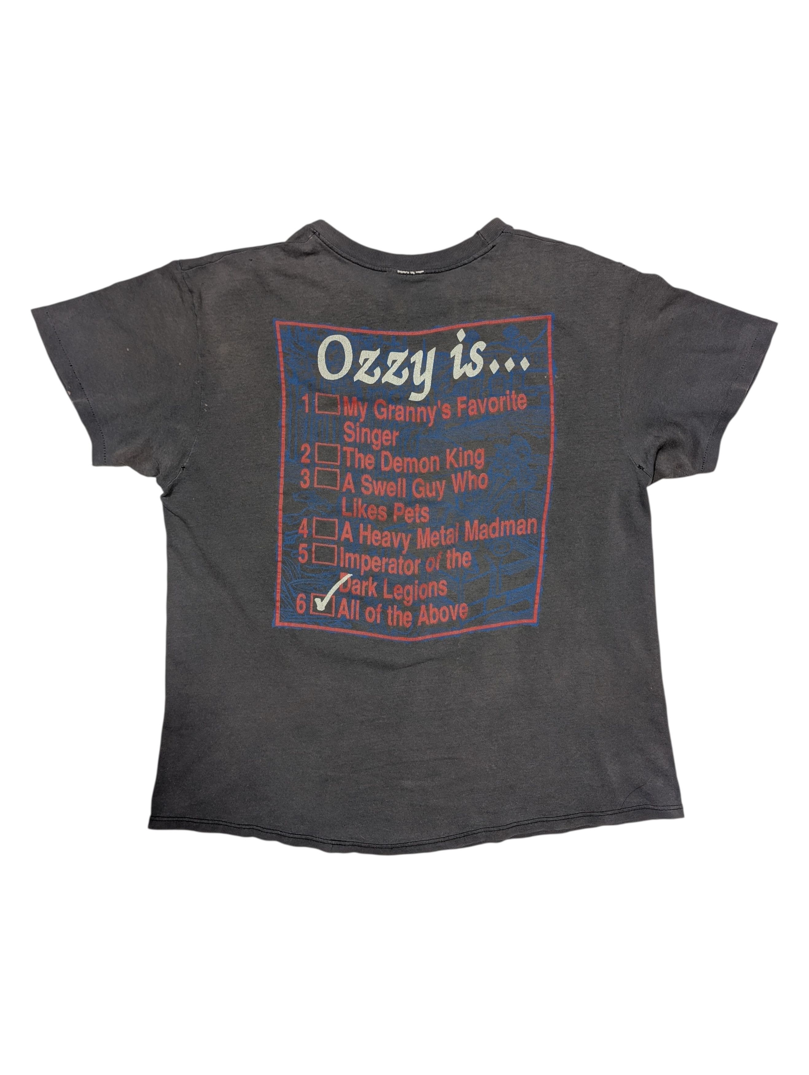 Vintage 80s Ozzy Osborne Vintage Ozzy Is All of the Above Fade Tee Size US M / EU 48-50 / 2 - 2 Thumbnail