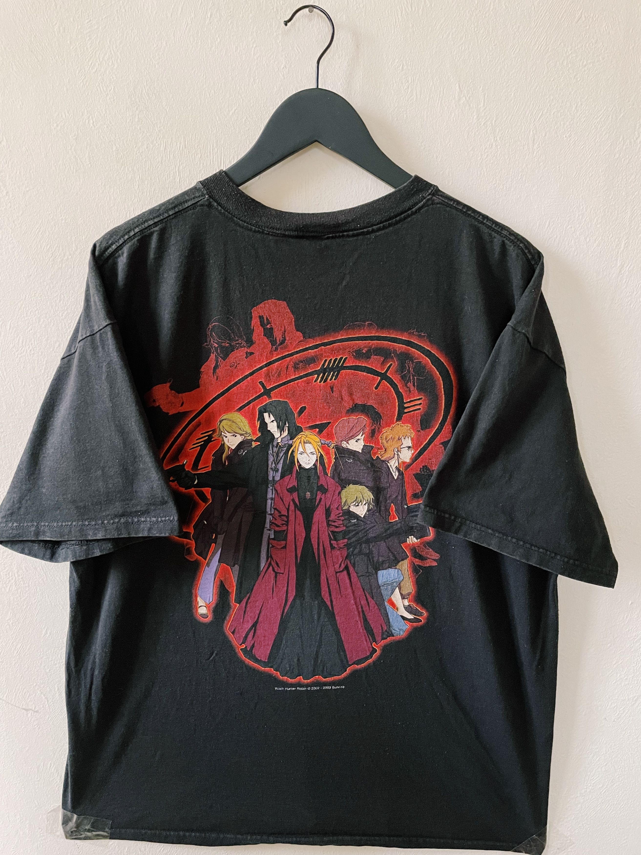 image of Anima x Vintage 2003 Sunrise Witch Hunter Robin Promo T-Shirt Black, Men's (Size XL)