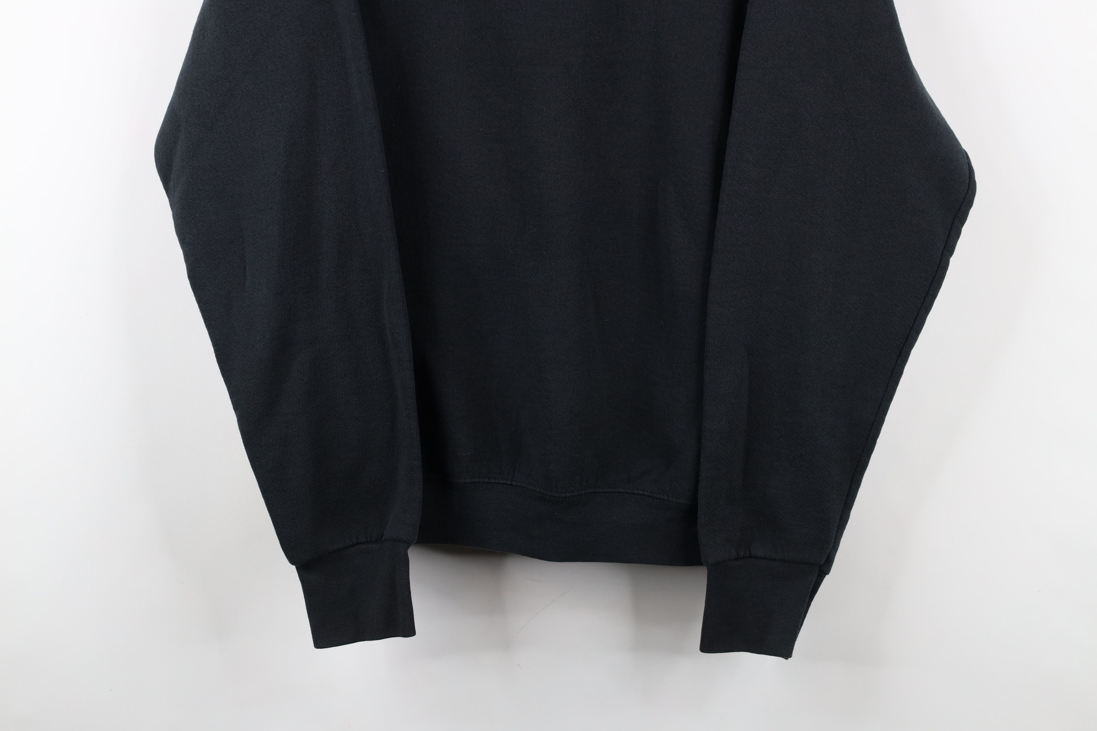 Vintage Vintage 90s Streetwear Faded Blank Crewneck Sweatshirt Black Size US L / EU 52-54 / 3 - 3 Thumbnail