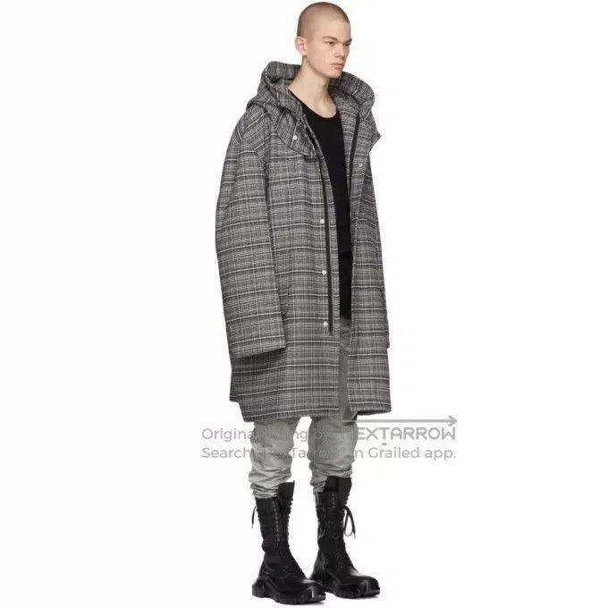 Raf Simons Raf Simons 18FW Black and White Plaid Wool Parka Coat Size US M / EU 48-50 / 2 - 2 Thumbnail