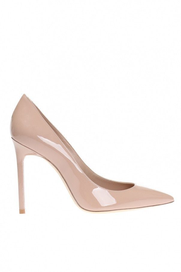 Saint Laurent Paris o1tp1o1224 Anja Pumps In Patent Leather in Beige Size US 9 / IT 39 - 1 Thumbnail