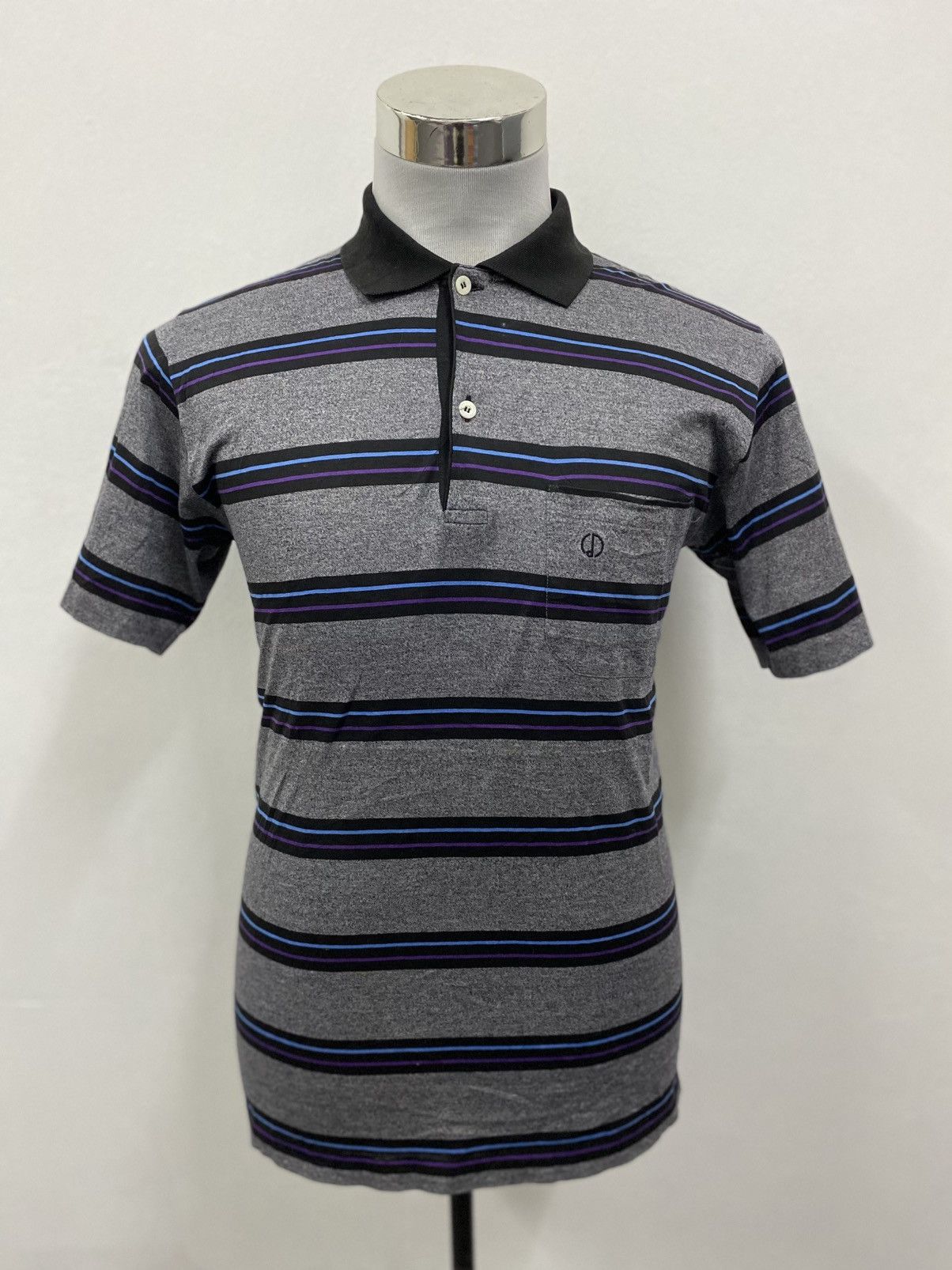 Alfred Dunhill Vintage Dunhill Stripe Polo Single pocket Size US M / EU 48-50 / 2 - 1 Thumbnail