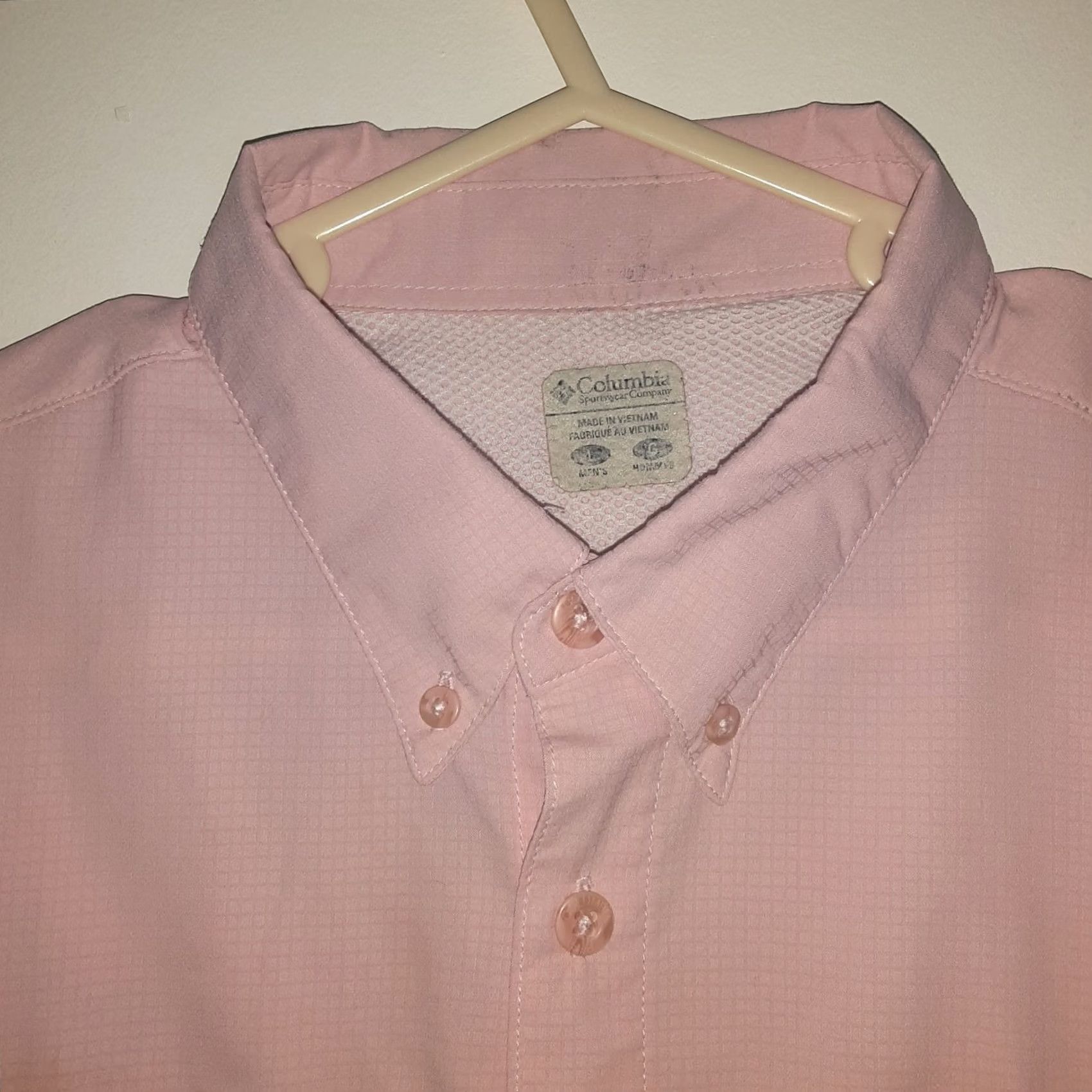 Pinko VINTAGE Columbia PFG Fishing Shirt Mens L Pink Short Sleeve Vented Outdoors Omni-Shade Size US L / EU 52-54 / 3 - 5 Thumbnail