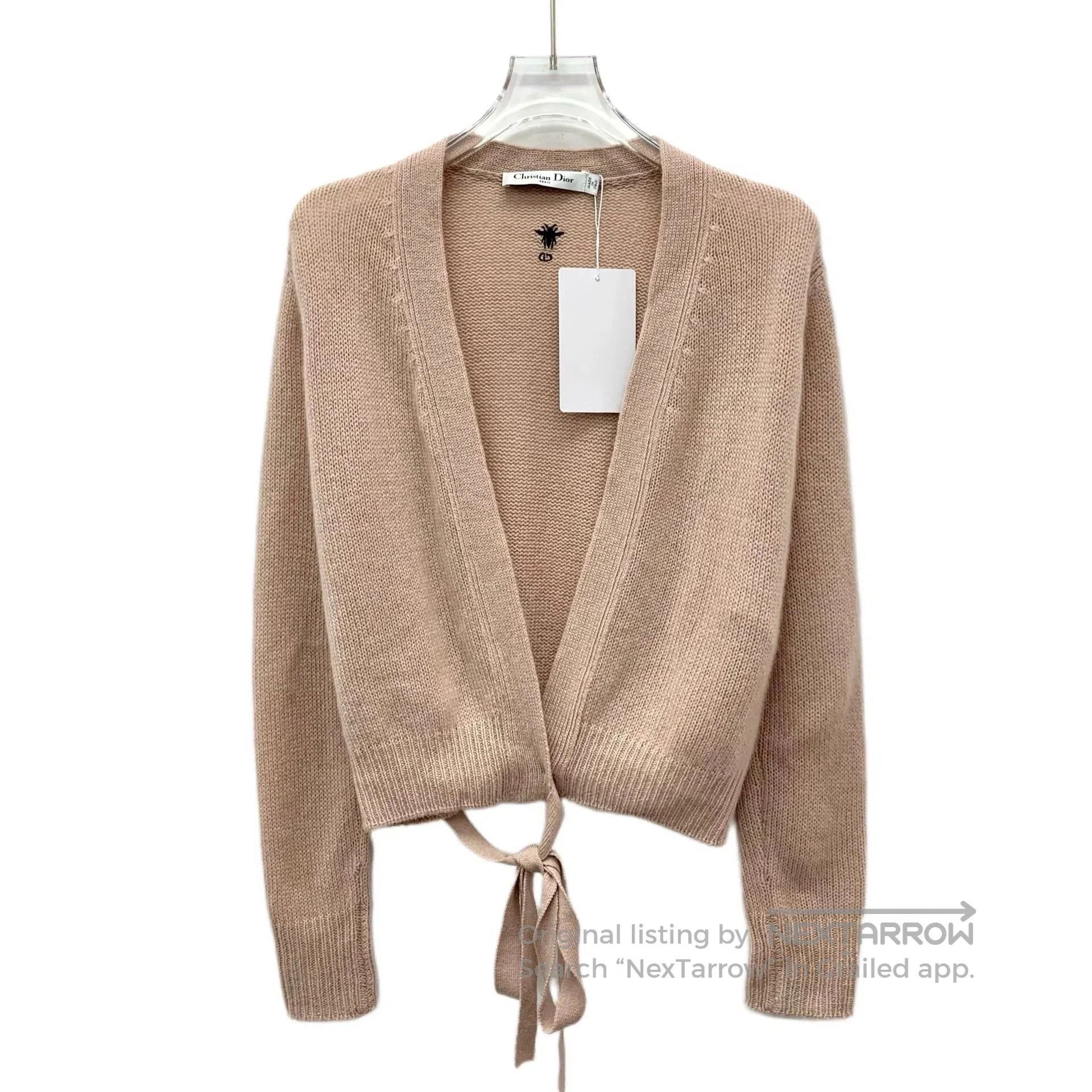 Dior Dior Oatmeal Cashmere Tie Cardigan. Size US S / EU 44-46 / 1 - 1 Thumbnail