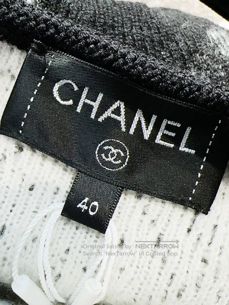 Chanel Chanel 21B autumn and winter black and gray long-sleeved s Size S / US 4 / IT 40 - 6 Thumbnail