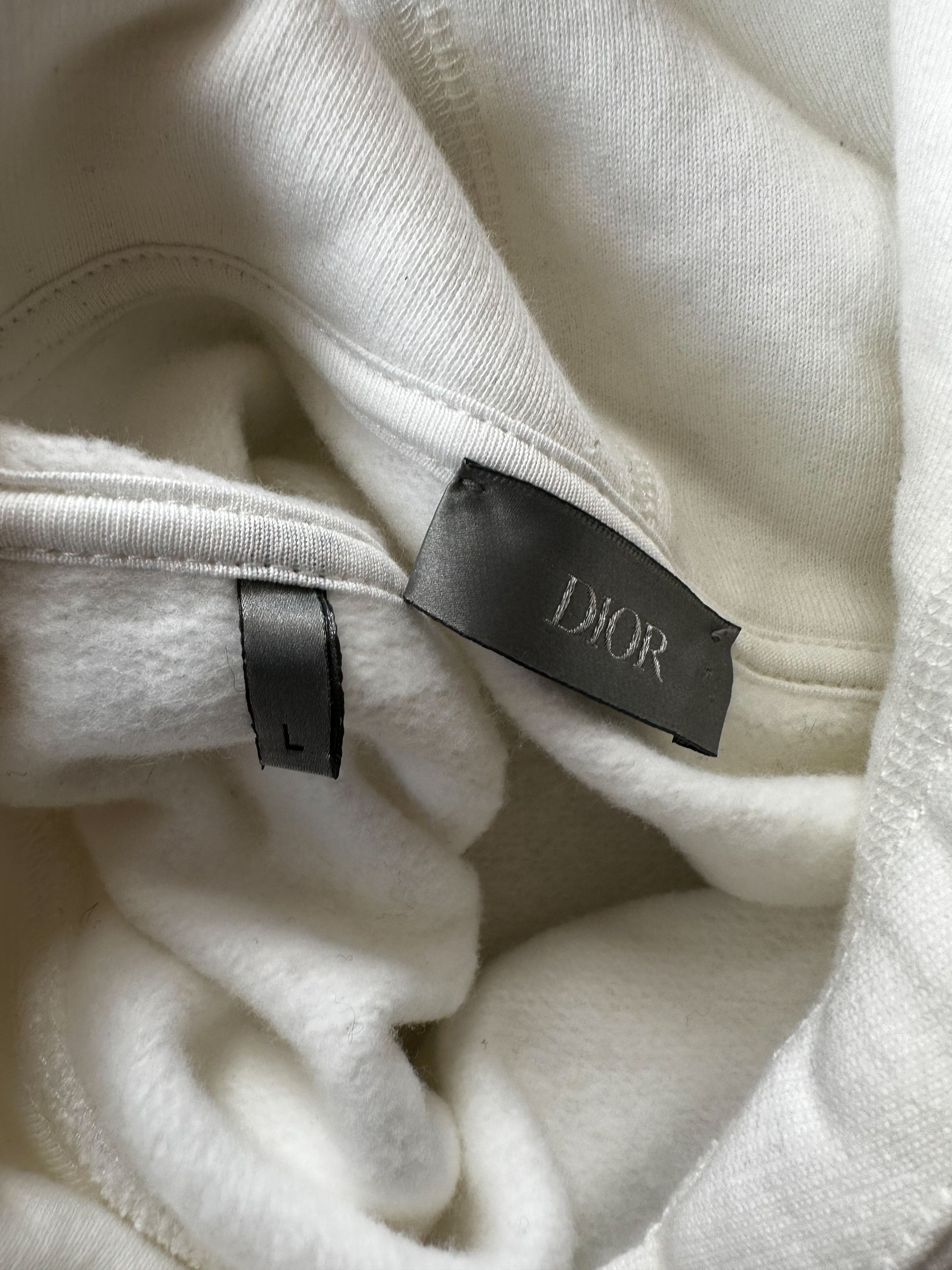 Dior Dior Kenny Scharf White & Black Embroidered Logo Hoodie Size US L / EU 52-54 / 3 - 4 Thumbnail