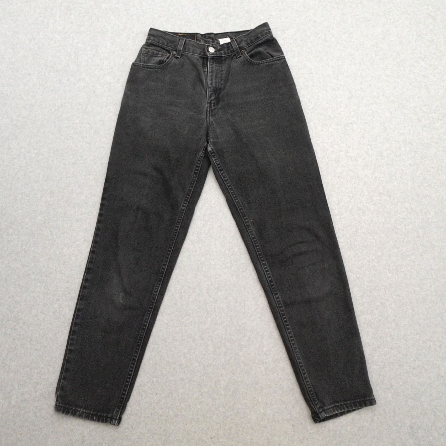 Levi's VINTAGE Levi's 550 Jeans Womens 26 Black Charcoal Wash 26x30 Tapered Relaxed Fit Denim Size 26" / US 2 / IT 38 - 2 Thumbnail