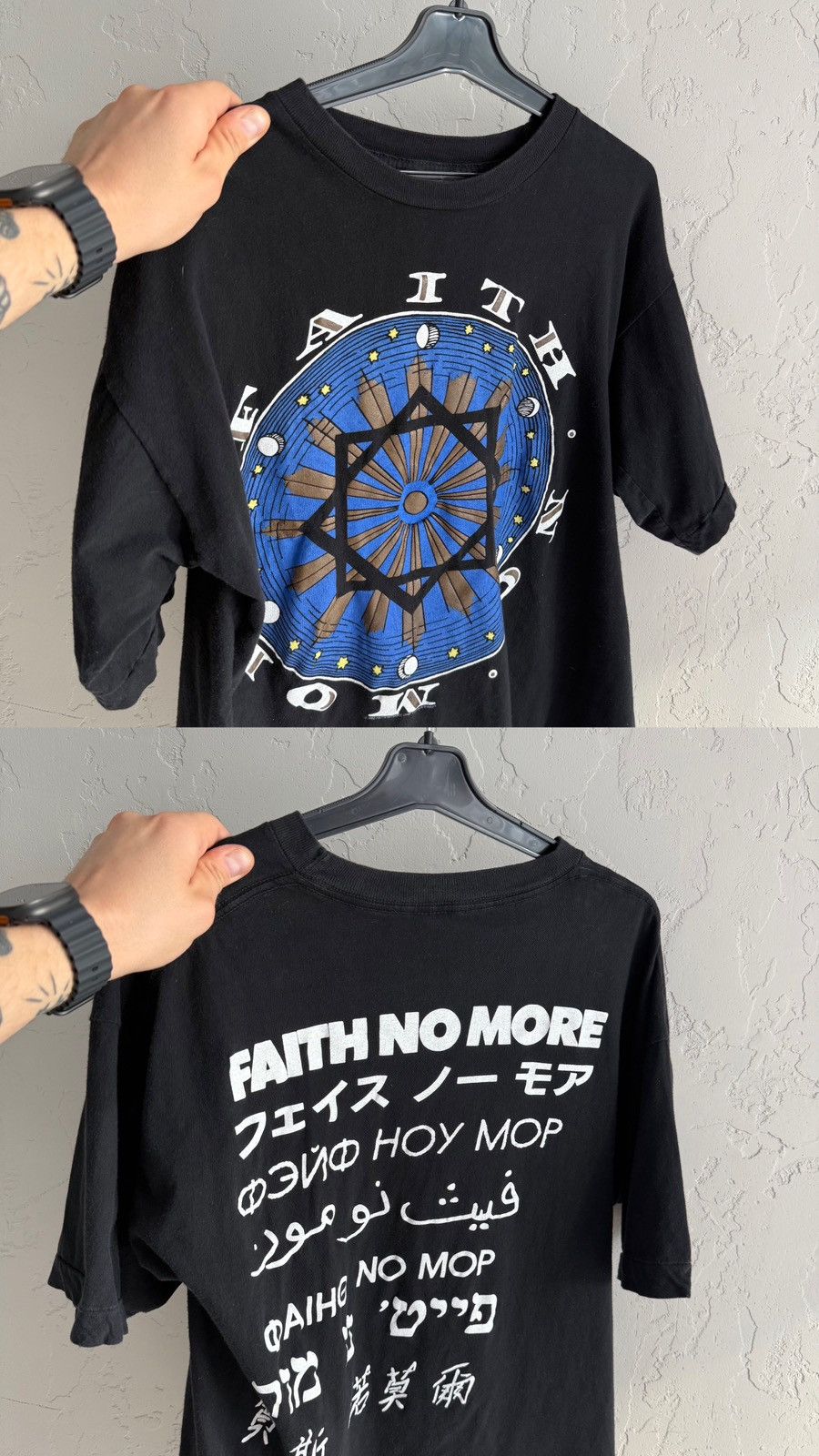 80s 90s FAITH NO MORE ロックバンド　ワールドツアーTシャツ Vintage Faith No More T-shirt 1992 European Tour Rock Band