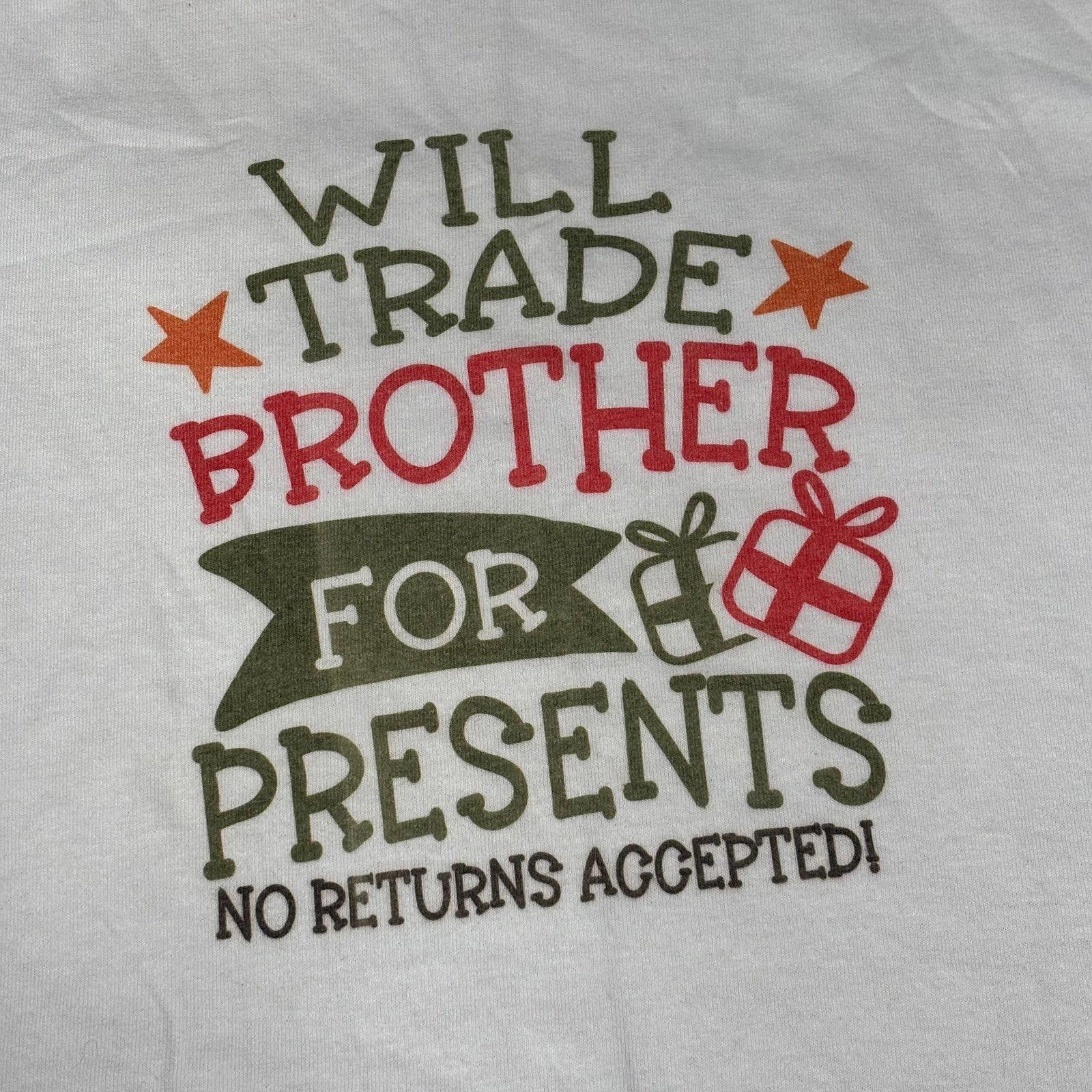 Gildan Gildan T-Shirt Will Trade Brother for Presents Youth L NWT Size L / US 10 / IT 46 - 2 Thumbnail