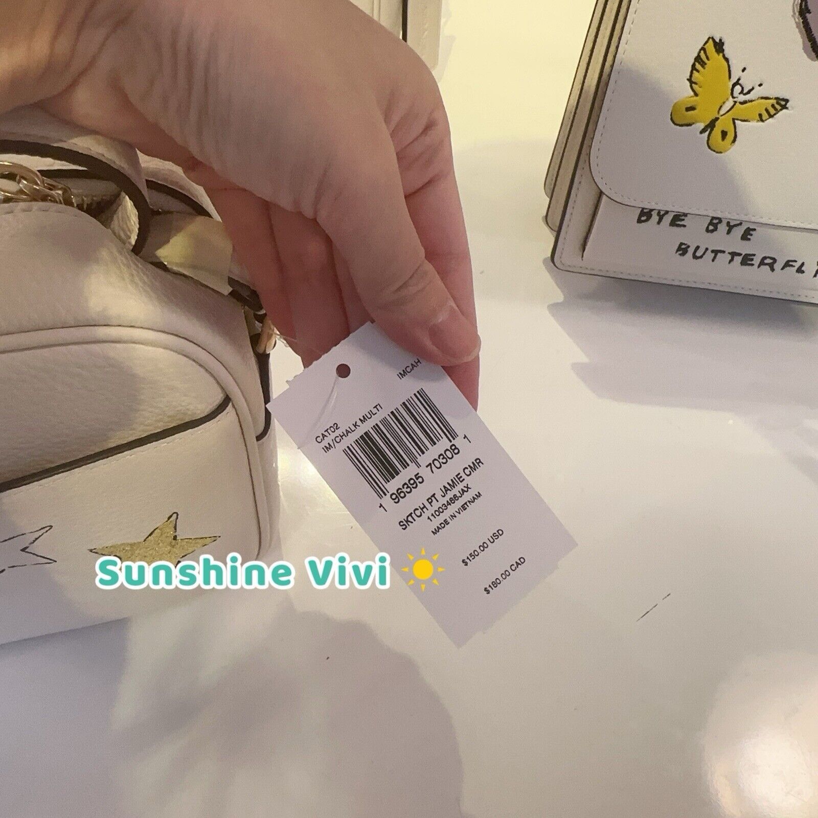 Coach NWT Coach Jamie Camera Bag Sketch Print Gold/Chalk CAT02 Size ONE SIZE - 4 Thumbnail