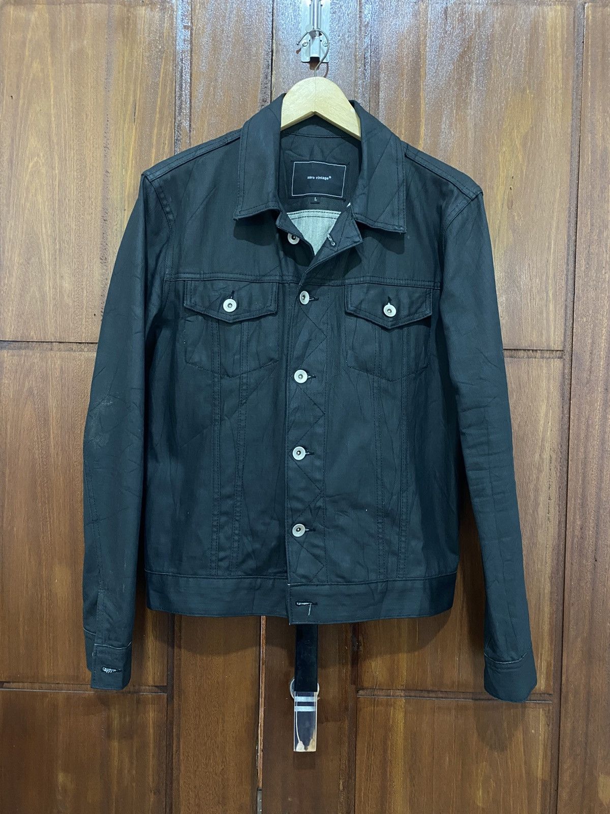 Hedi Slimane Zero Vintage Trucker Waxed Denim Like Hedi Slimane Size US L / EU 52-54 / 3 - 1 Thumbnail