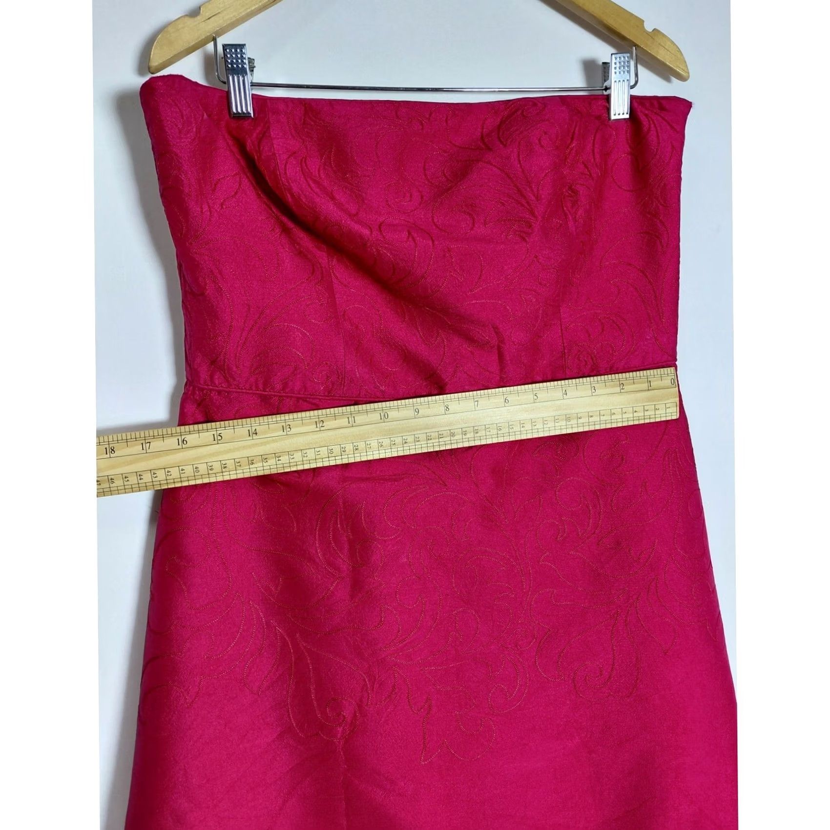 Ann Taylor Ann Taylor Dress Womens 12 Pink Silk Strapless Solid Sleeveless Knee Length Women Size Size XL / US 12-14 / IT 48-50 - 7 Thumbnail