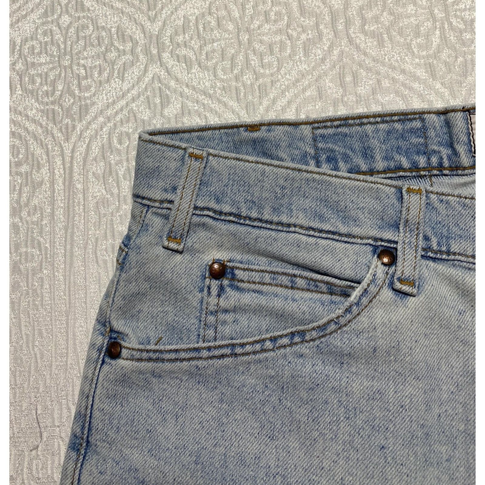 Levi's VINTAGE Levi's Signature Flex Denim Jeans Mens 34x32 Light Wash Straight Relaxed Fit Blue 90s Style Mens Size US 34 / EU 50 - 7 Thumbnail