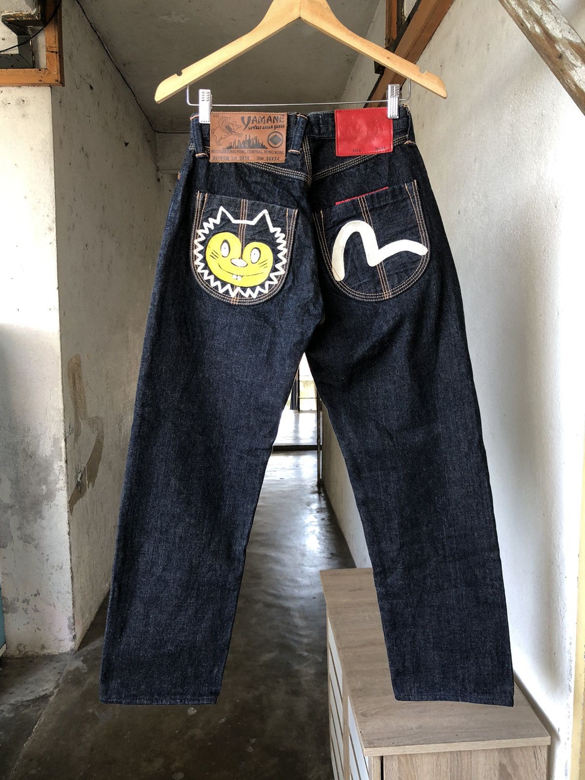 image of 80's Evisu Yamane Embroidery Denim in Blue, Men's (Size 26)