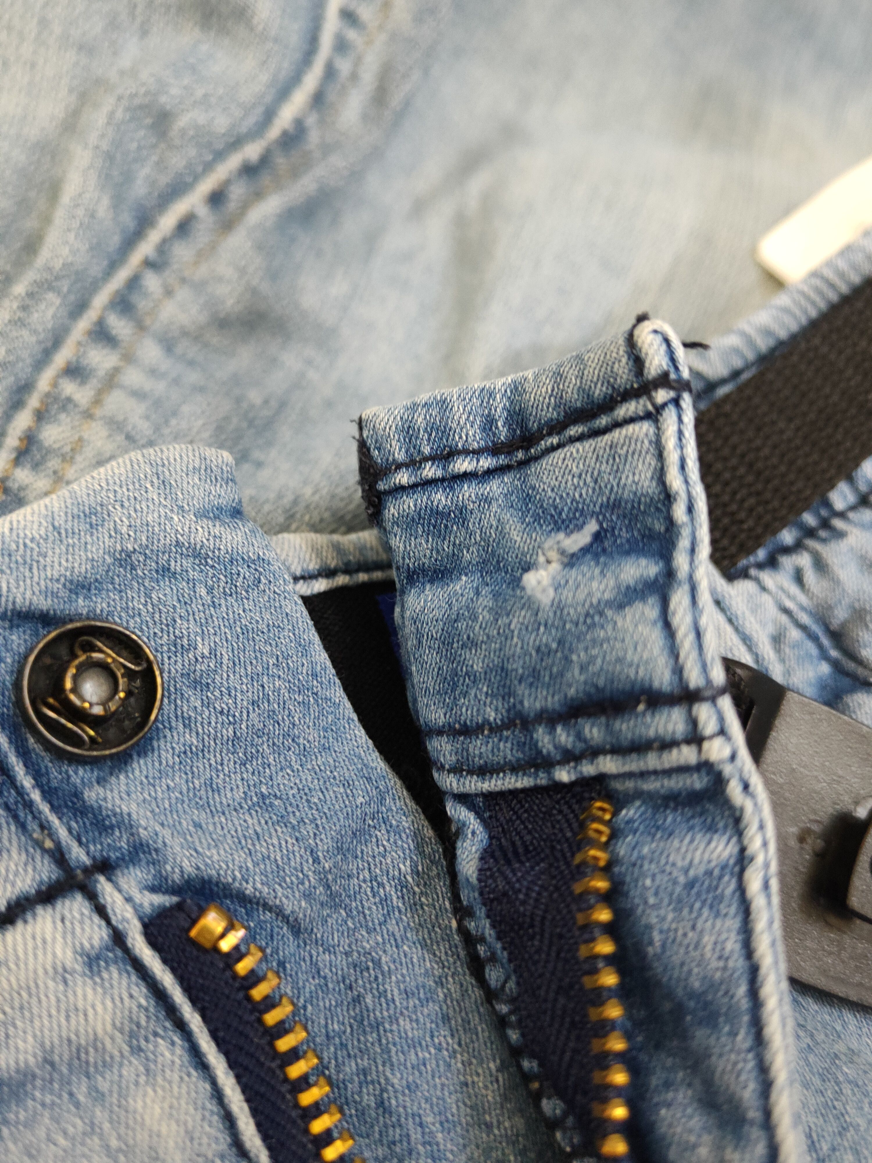 Japanese Brand FieldCore Blue Distressed Ripped cargo Jeans #W1965 Size US 32 / EU 48 - 17 Thumbnail