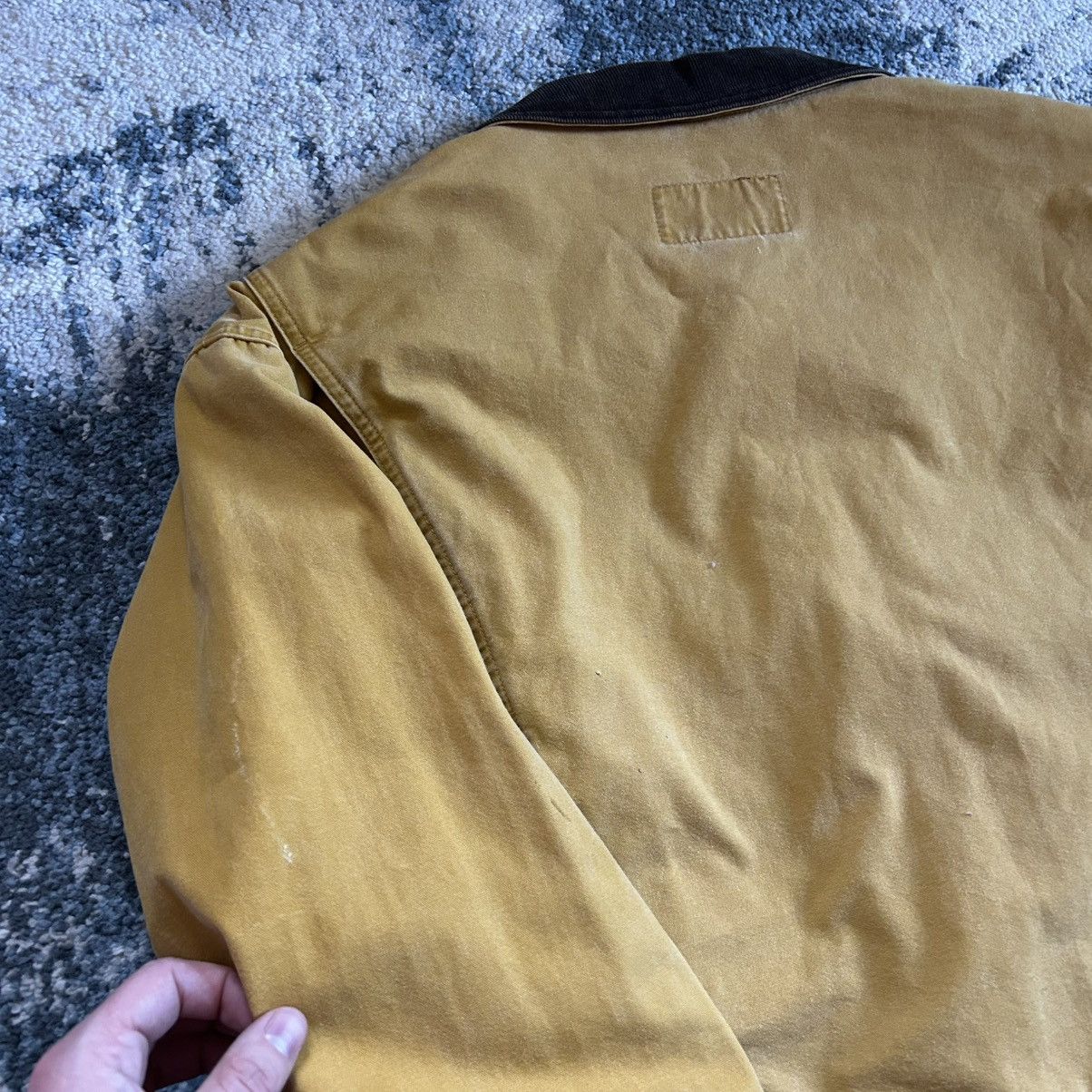 Eddie Bauer 90s FLOCKED CANVAS HUNTiNG JACKET WORK COAT MUSTARD SEED Size US L / EU 52-54 / 3 - 17 Thumbnail