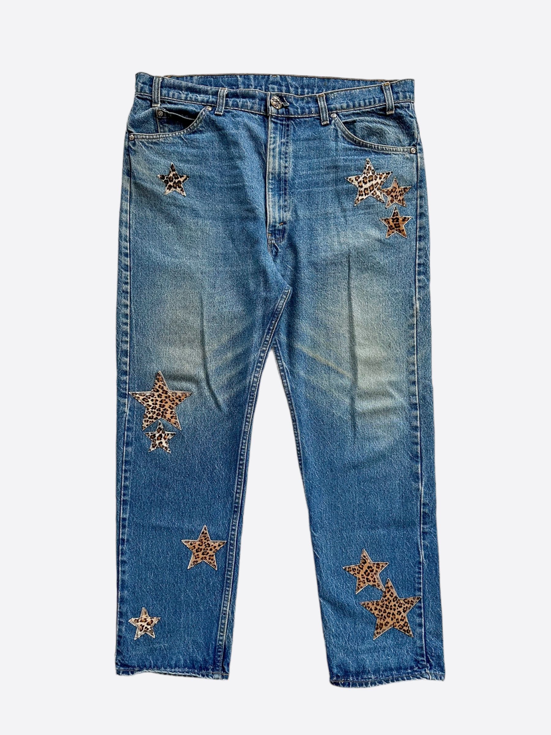 Chrome Hearts Chrome Hearts Levis Blue Cheetah Star Patch Jeans 