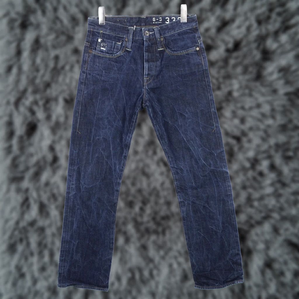 G-Star G-STAR Victor Straight Jeans Men's W29 L32 Button Fly Denim Blue Size US 29 - 1 Thumbnail