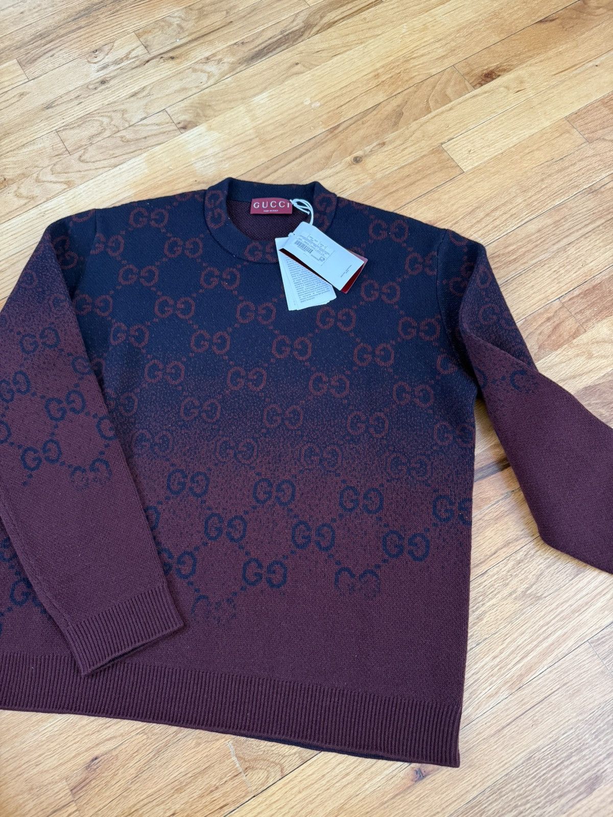 Gucci Gucci GG Degrade Wool Jacquard Sweater Size US XL / EU 56 / 4 - 4 Thumbnail
