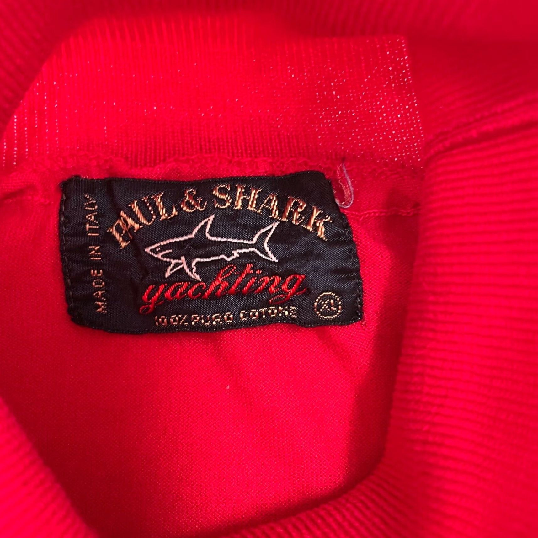 Paul & Shark Paul & Shark Yachting Sweatshirt Adult XL Slim Red Turtleneck Pullover Mens Knit Sweater - Cotton, Logo, Embroidered, Solid, Classic Designer Size US XL / EU 56 / 4 - 6 Thumbnail