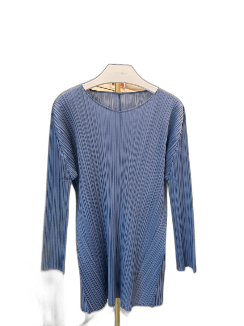 Issey Miyake Long Sleeve Top in Misty Blue Color Size M / US 6-8 / IT 42-44 - 1 Thumbnail