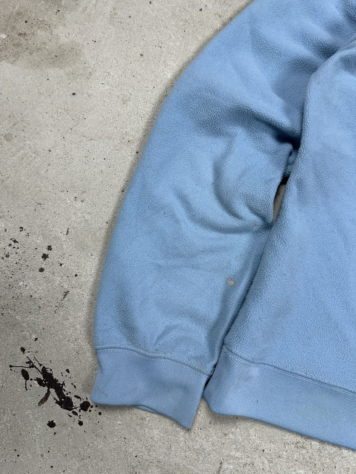 Nike × Vintage Vintage Y2K Nike Baby Blue Center Swoosh Fleece Hoodie Size US S / EU 44-46 / 1 - 10 Thumbnail