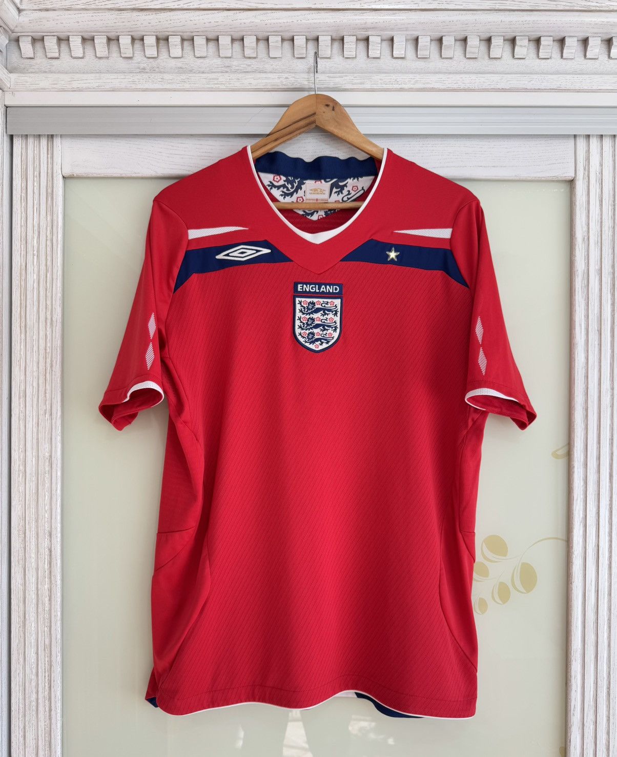 Umbro England 2008-2009 Away Soccer Jersey Football Kit Shirt Size US L / EU 52-54 / 3 - 1 Thumbnail