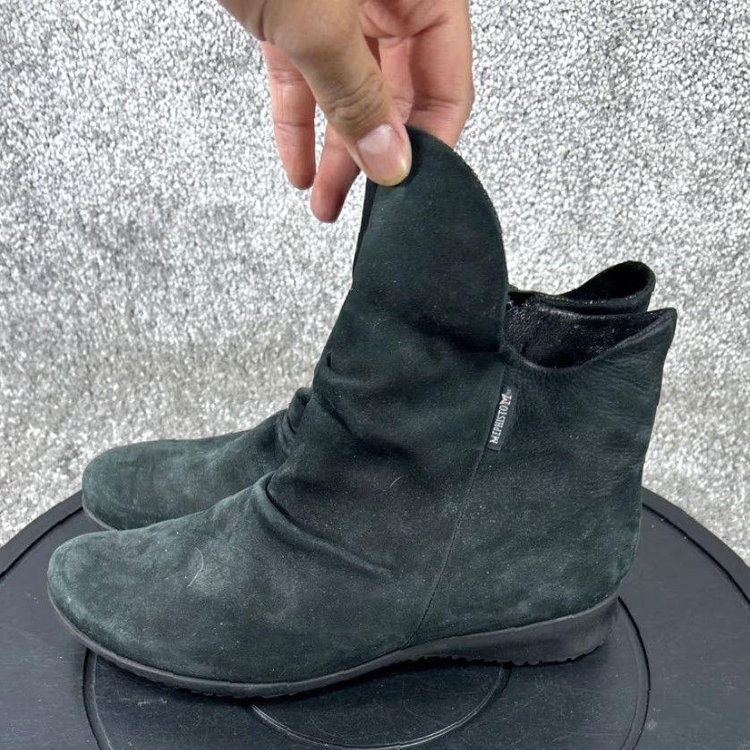 Mephisto VINTAGE Mephisto Booties Women’s Ankle Boot Solid Leather Fall Winter Casual Comfort Size 7.5 Black Size US 7.5 / IT 37.5 - 3 Thumbnail