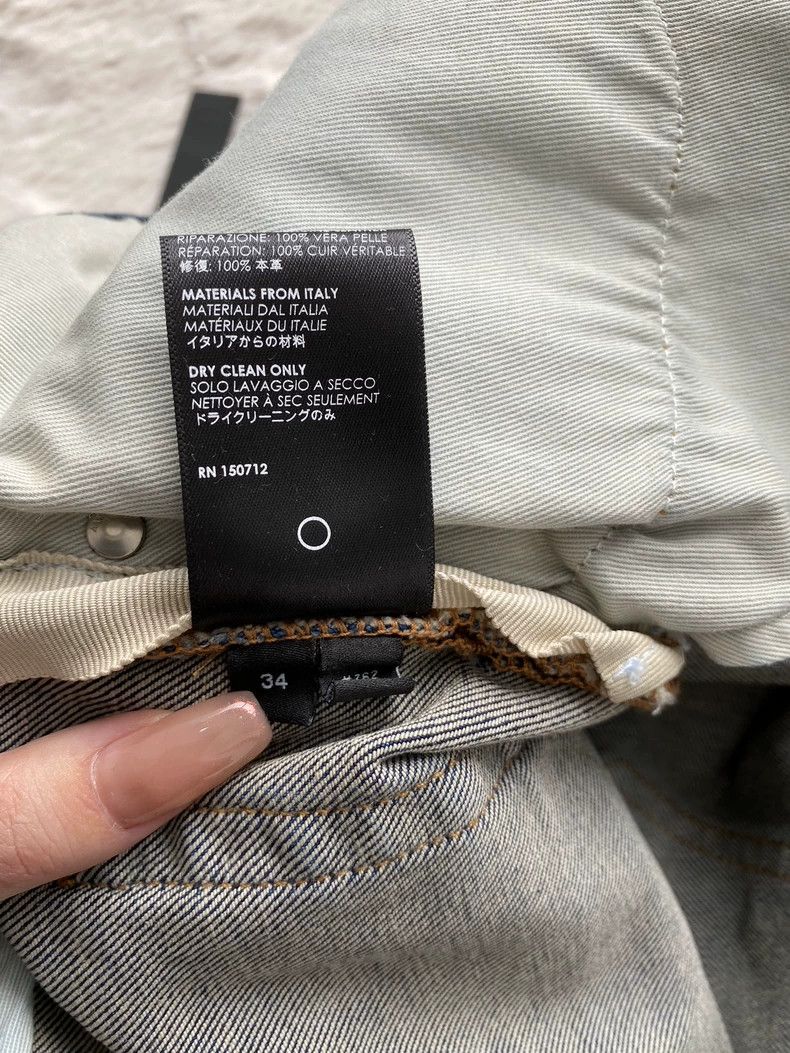 Amiri Amiri Washed blue patchwork leather MX1 jeans 2502-Nextarro Size US 34 / EU 50 - 5 Thumbnail