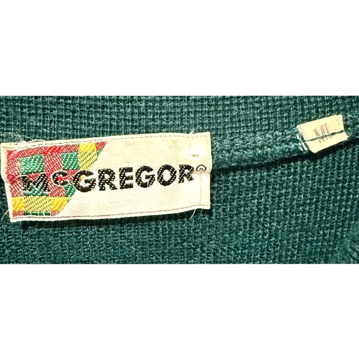 McGregor VINTAGE McGregor Wool-Blend Green Polo Sweater Long Sleeve Pullover M/L Men Size US M / EU 48-50 / 2 - 2 Thumbnail
