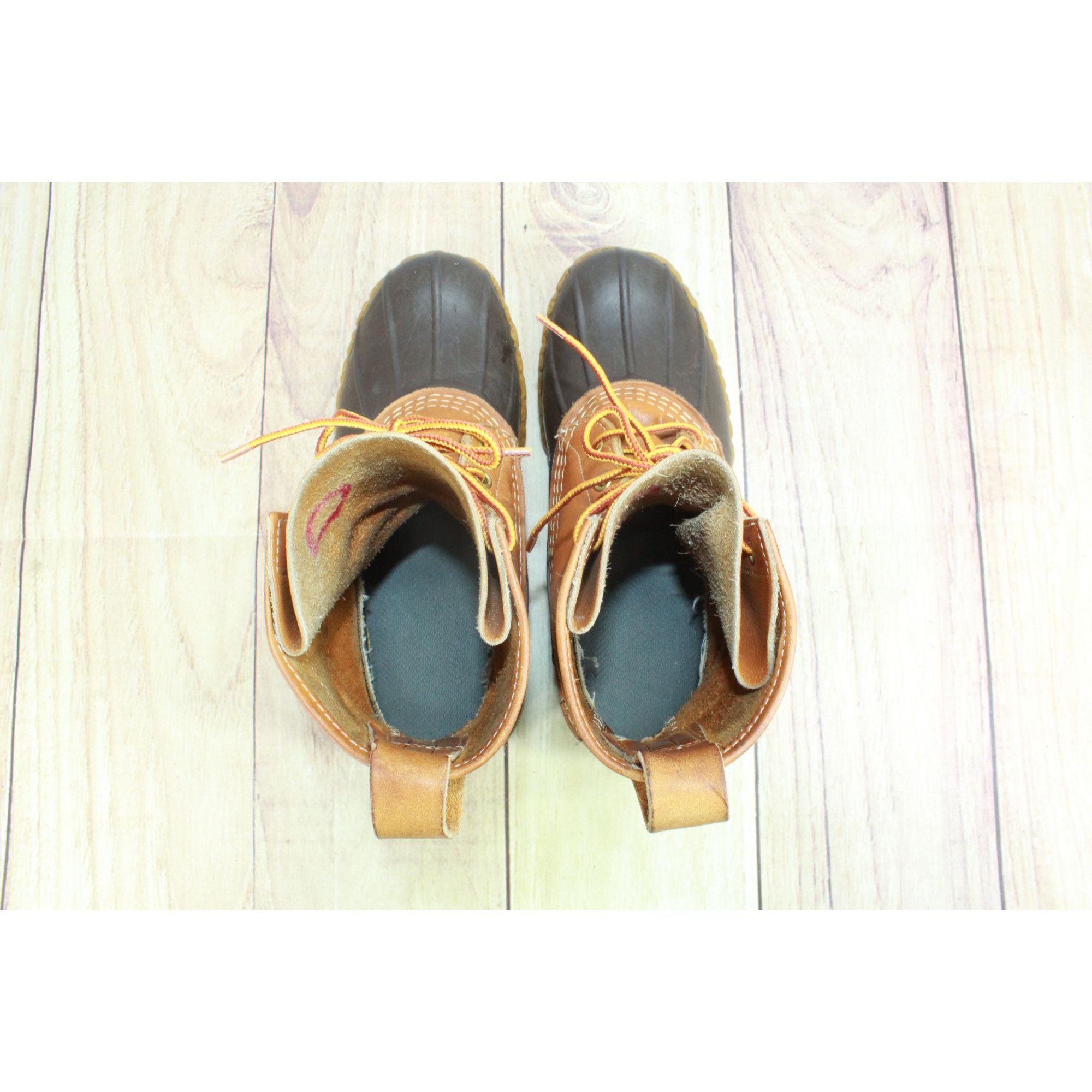 L.L. Bean Vintage LL Bean Women’s Lace-Up Duck Boots Brown Leather Size US 6 / IT 36 - 9 Thumbnail