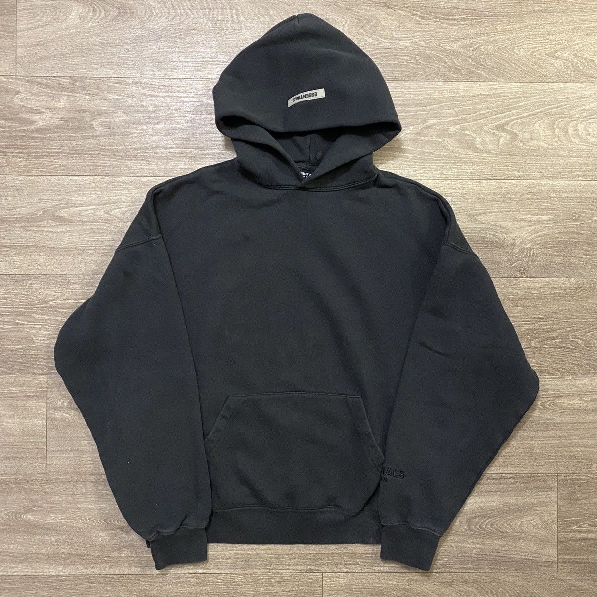 Essentials × Fear of God × Streetwear Fear of God FOG Essentials Hoodie 3M  Black Big Logo | Grailed