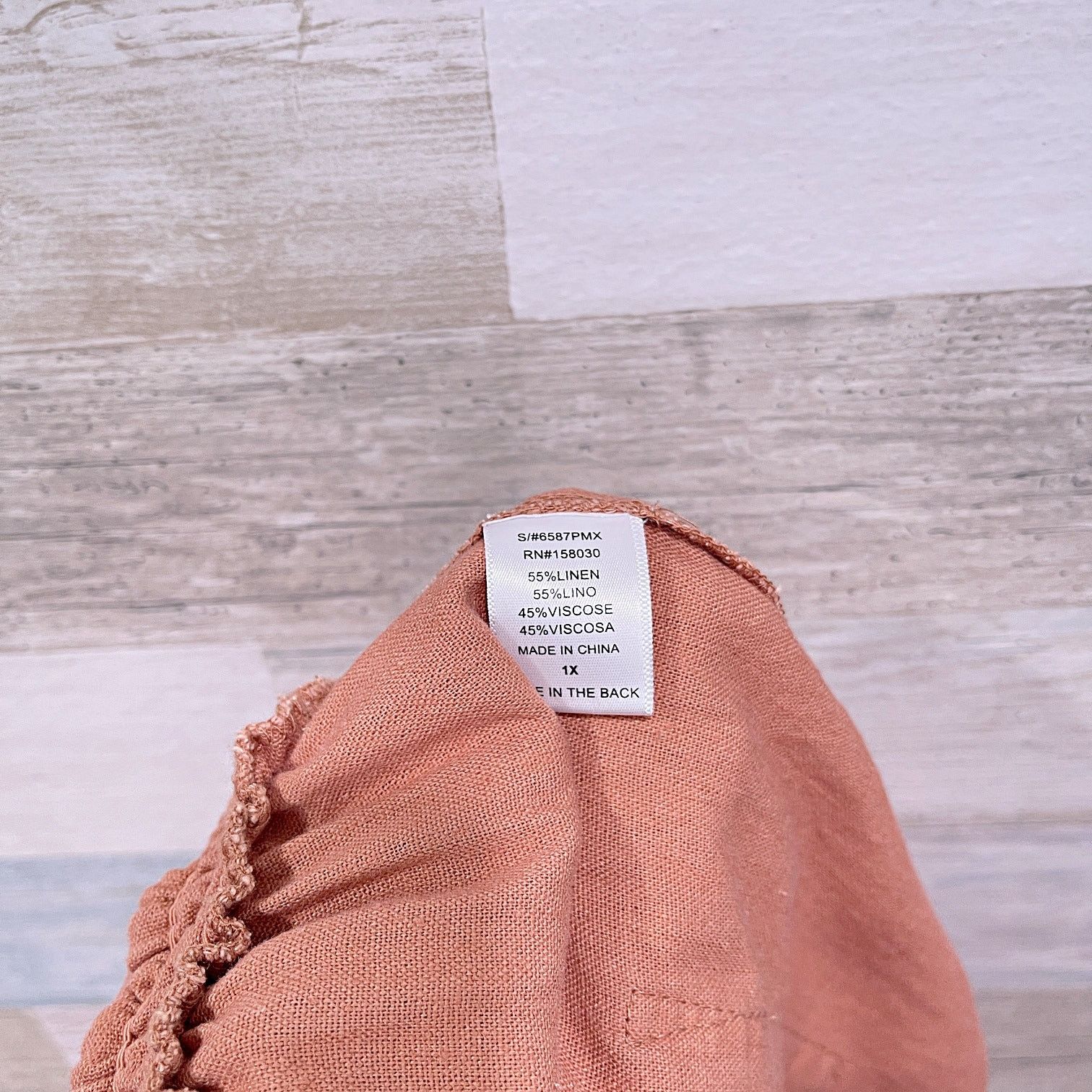 Other LOVE TREE Linen Pull On Shorts Clay Womens Plus Size 1X Size 38" / US 16 / IT 52 - 6 Thumbnail