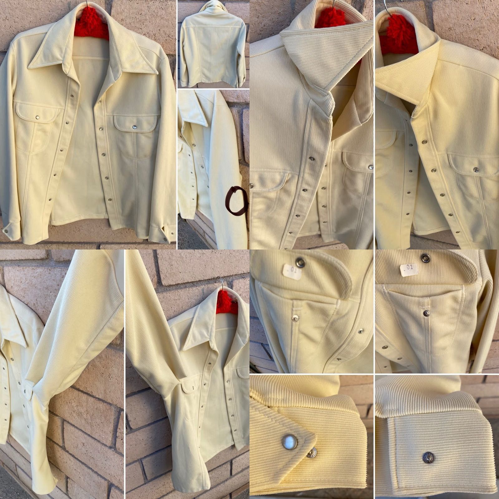 Vintage VINTAGE Tobias Western Shirt Jacket Cream Ribbed Knit Snap Front 70s M Mens Size US M / EU 48-50 / 2 - 8 Thumbnail