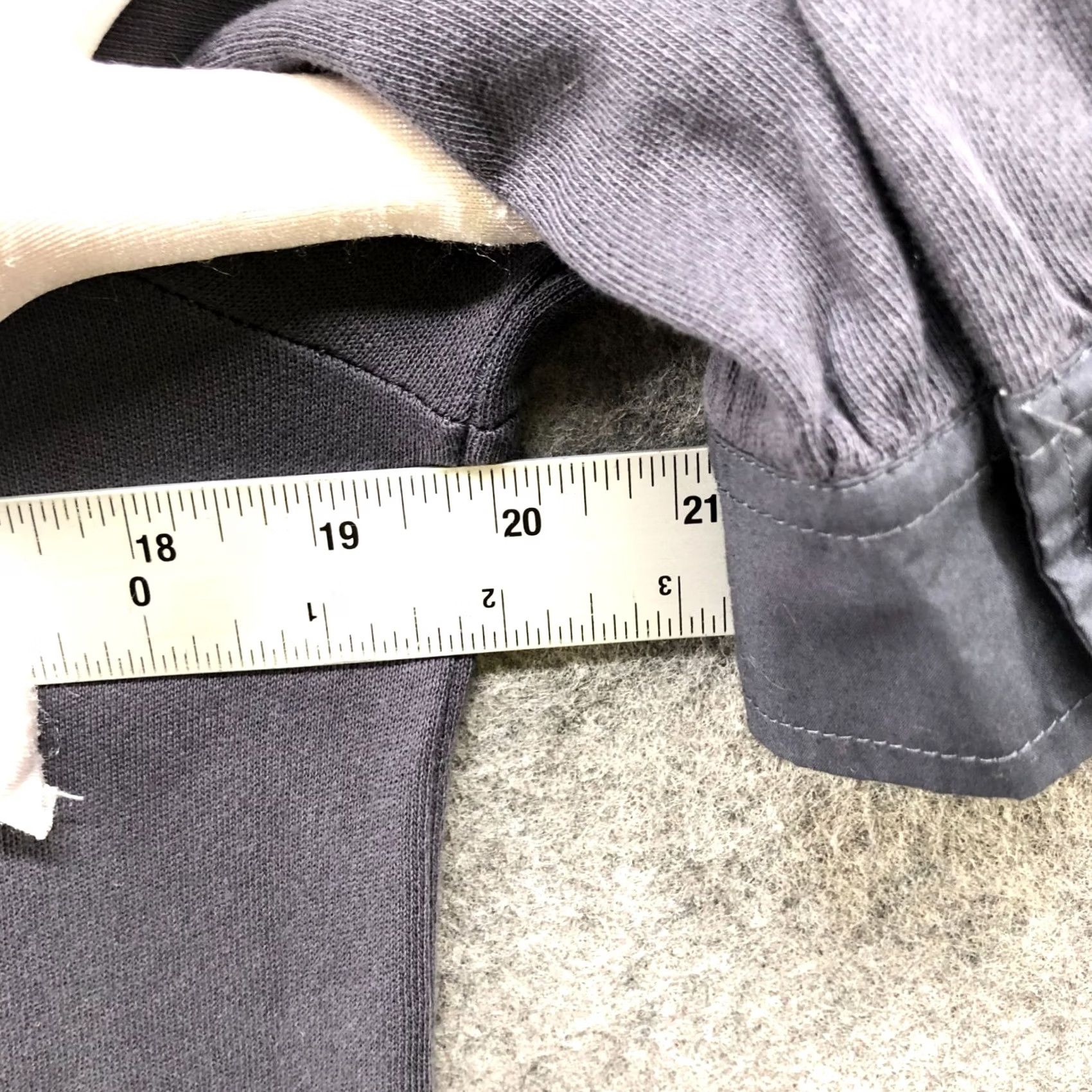 Loft LOFT Dress Sweatshirt Puff Sleeve V-Neck Shift Midi Short Sleeve Gray Size S Womens Size S / US 4 / IT 40 - 6 Thumbnail