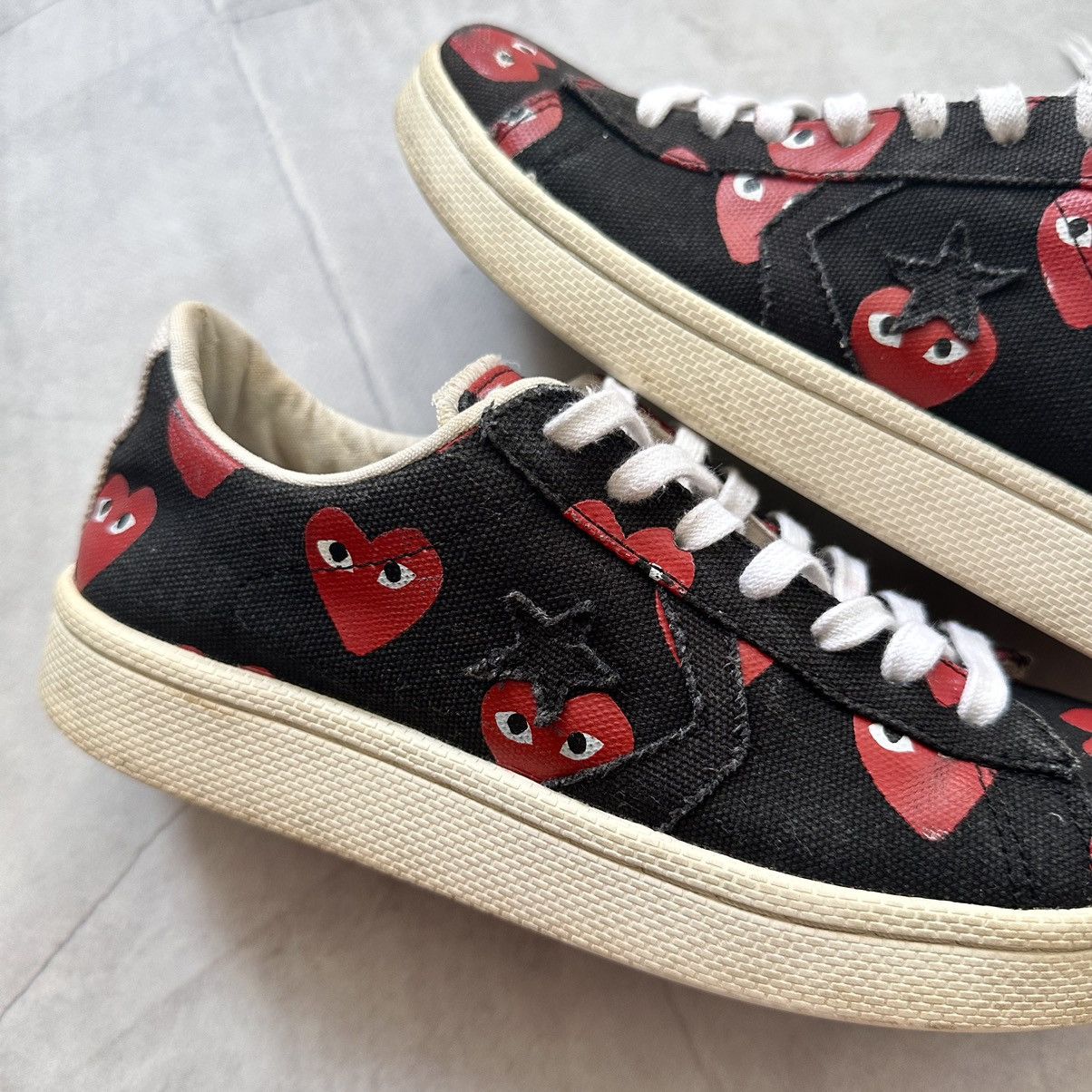 Comme des Garcons PLAY × Converse Vintage Converse x Comme Des Garcons Play CDG Pro Low Shoes Size US 7 / EU 40 - 3 Thumbnail