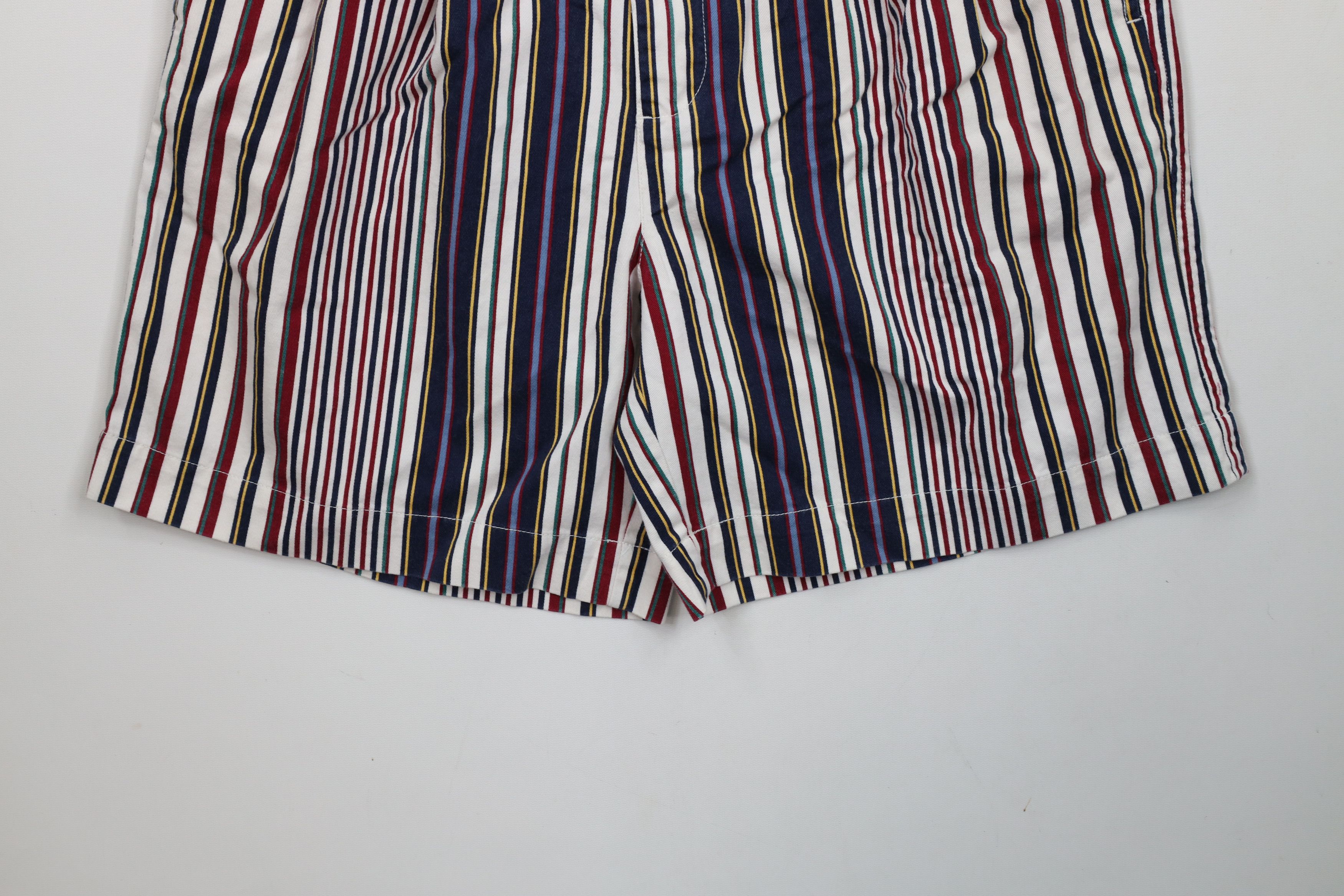 Vintage Vintage 90s Streetwear Striped Above Knee Chino Shorts Size US 32 / EU 48 - 4 Thumbnail