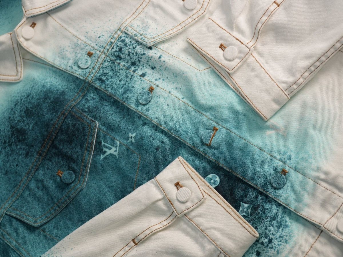 Louis Vuitton Louis Vuitton Starry Sky Gradient Splash-Ink Denim Jacket Size US L / EU 52-54 / 3 - 9 Thumbnail