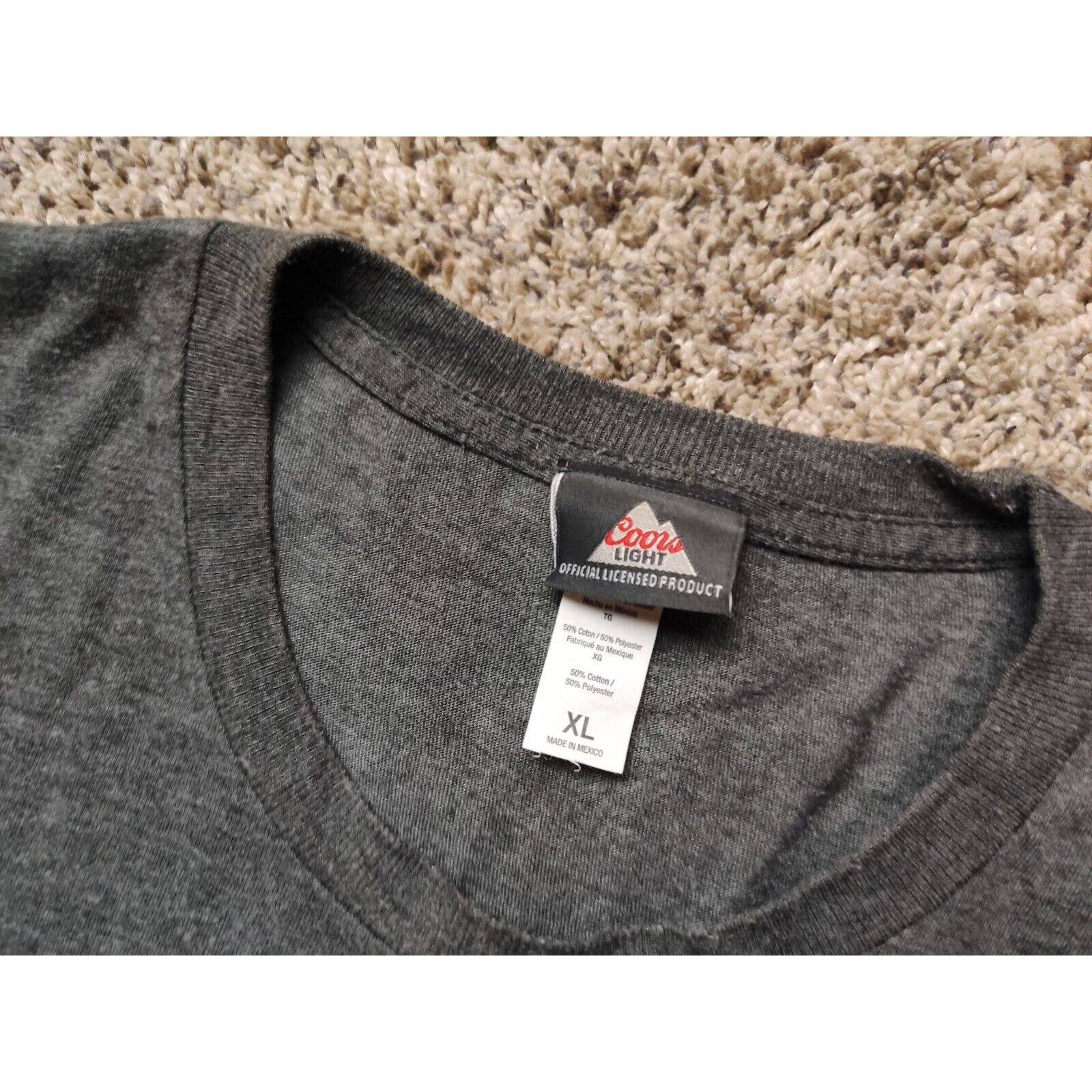 Other Coors Light Shirt Adult Mens XL Gray Born in the Rockies Size US XL / EU 56 / 4 - 3 Thumbnail