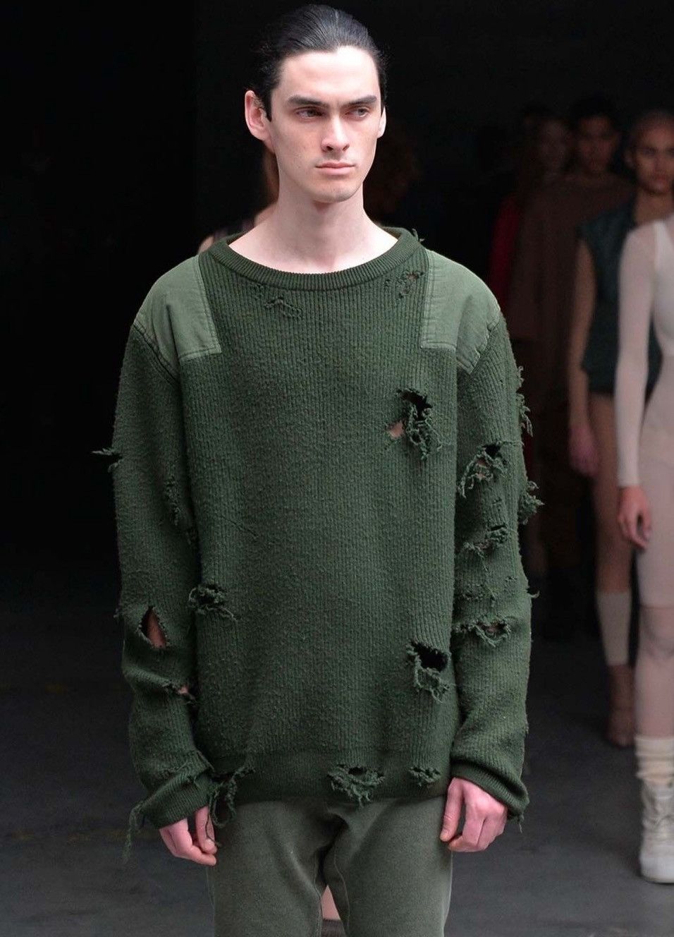 Yeezy YEEZY SZN 1 Destroyed Military Style Sweater Size US S / EU 44-46 / 1 - 8 Thumbnail
