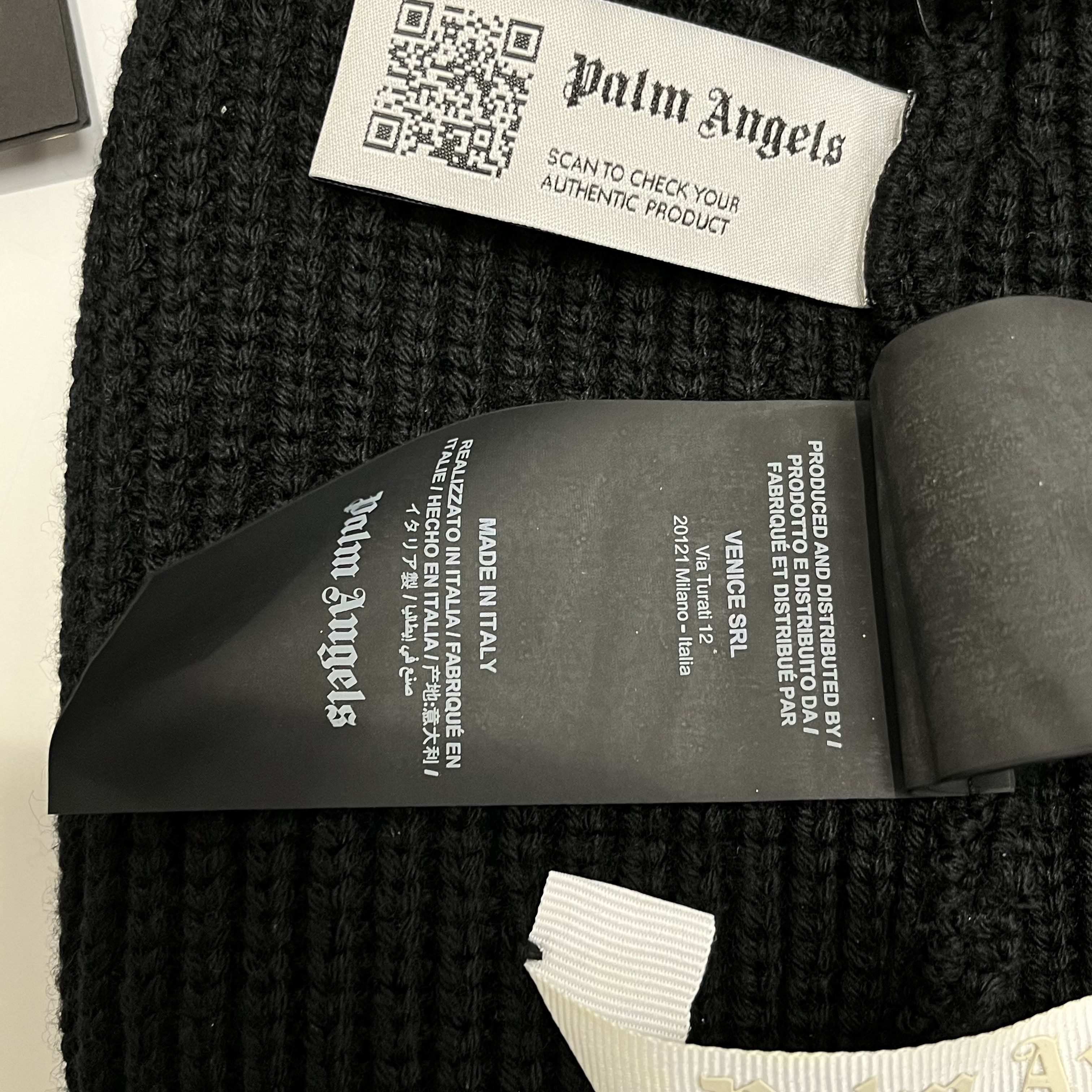 Palm Angels Palm Angels Knitted Beanie Black Size ONE SIZE - 7 Thumbnail