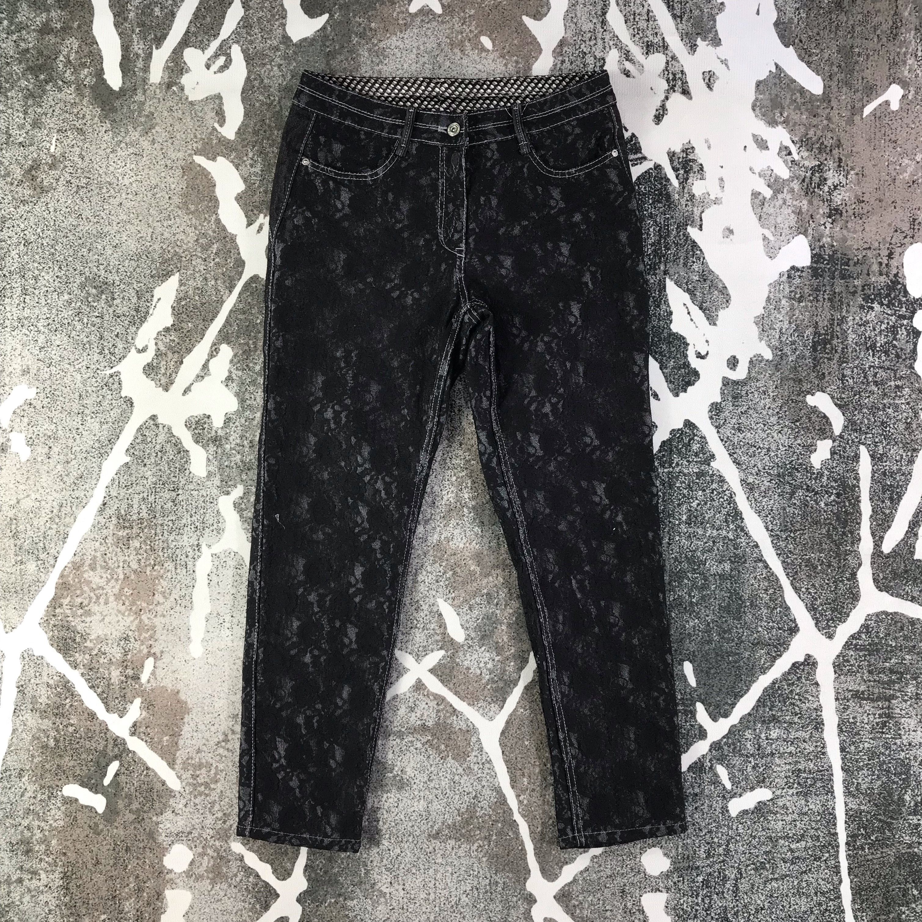 Japanese Brand Japanese Brand GK Jeans Black Flora Skinny Denim KJ1582 Size 29" - 1 Thumbnail