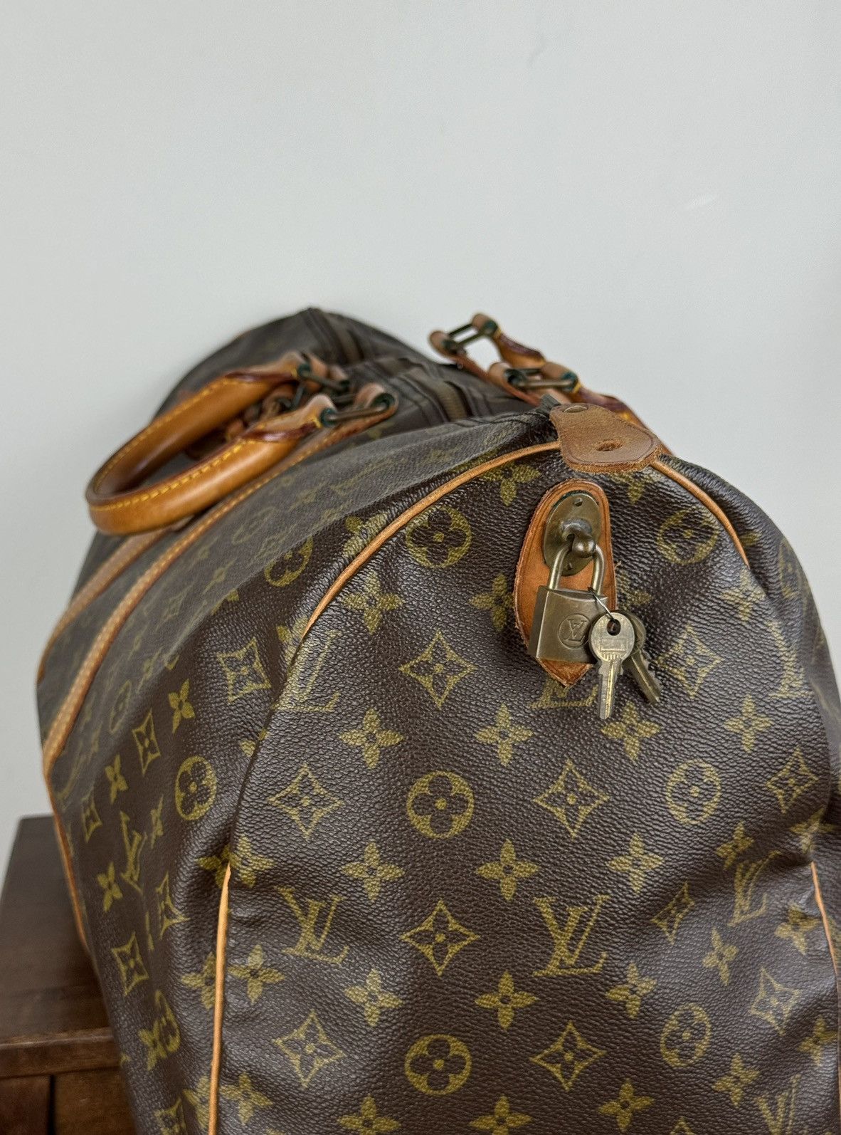 Genuine Leather × Louis Vuitton × Vintage Luxury travel bag Louis Vuitton Keepall 50 original item Size ONE SIZE - 4 Thumbnail