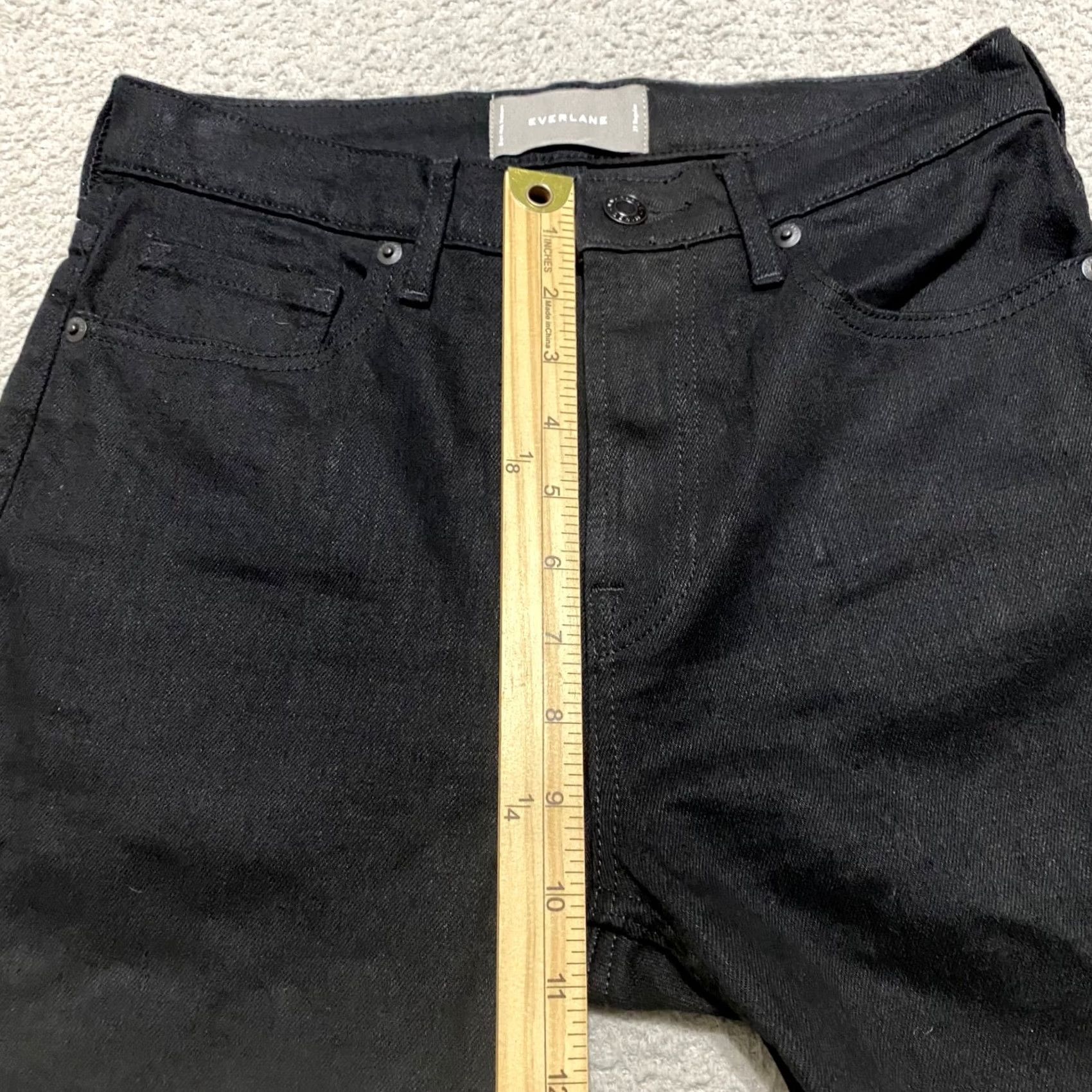 Everlane Everlane Jeans Black Dark Wash Bootcut High Rise 27 in. Denim Crop 5-Pocket Regular Womens Size 27" / US 4 / IT 40 - 7 Thumbnail