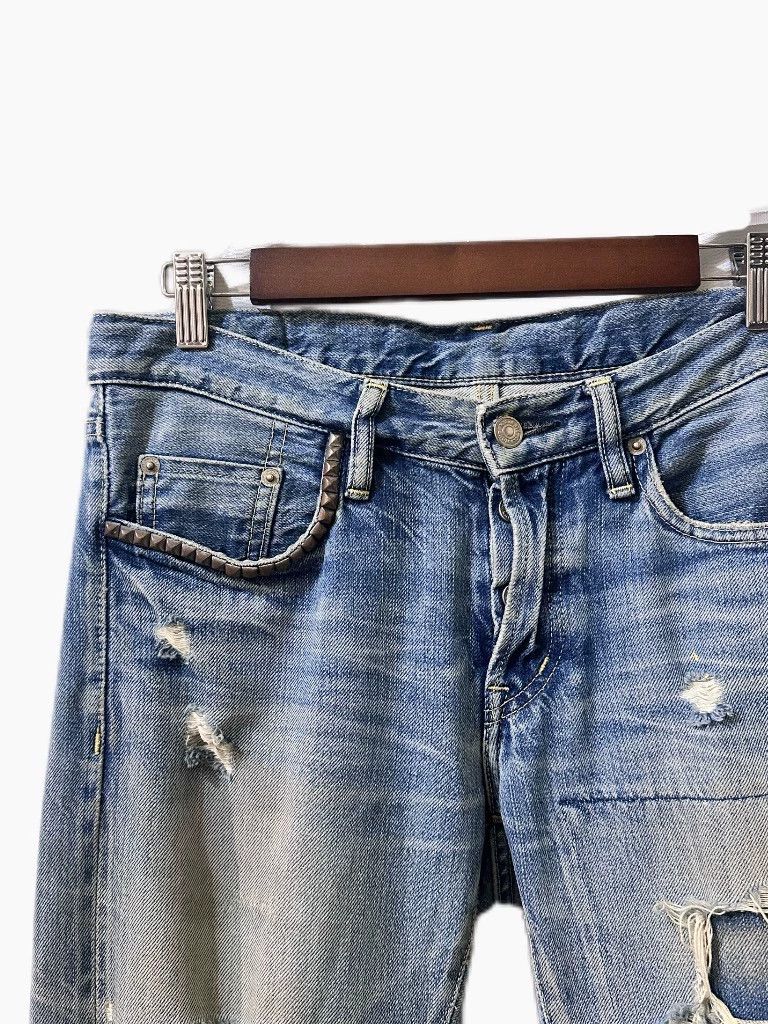 Hysteric Glamour 1990s Hysteric Glamour Vintage Distressed Knee Hole Denim Size US 30 / EU 46 - 3 Thumbnail