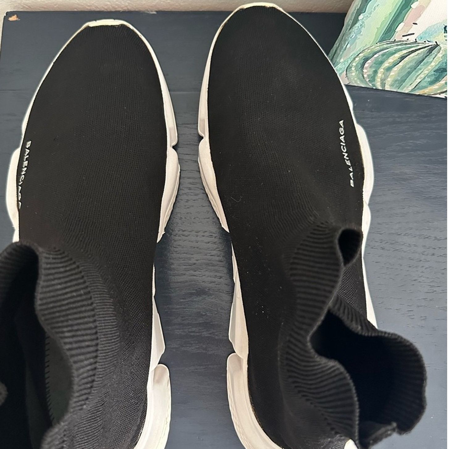 Balenciaga Speed Trainers EU 47 US 14 Mid-top Black sock White rubber Size US 14 / EU 47 - 9 Thumbnail