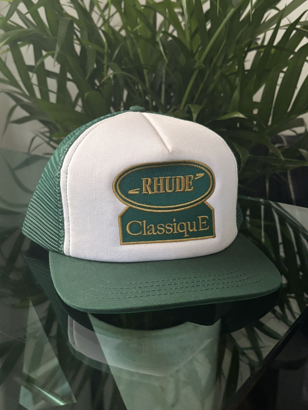 image of Rhude “Classique” Green Hat, Men's