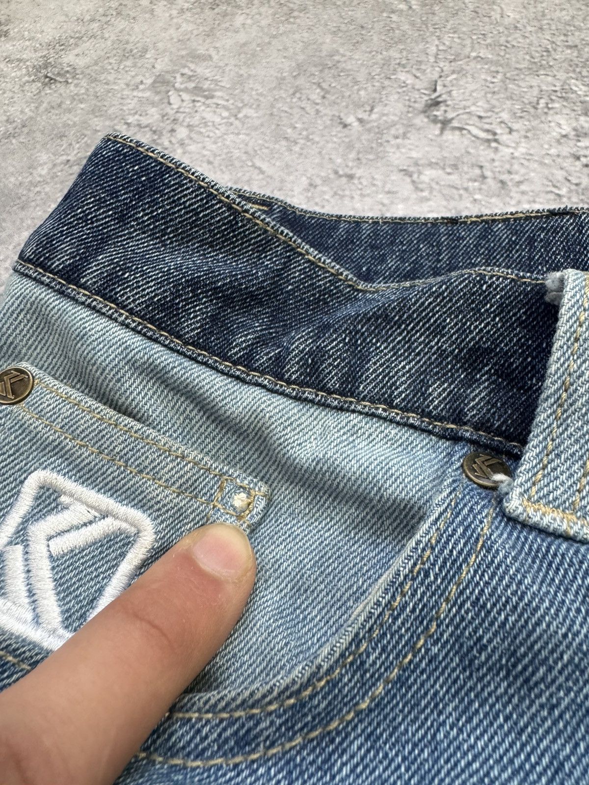 Karl Kani × Vintage KARL KANI JEANS DENIM SHORTS Size US 34 / EU 50 - 8 Thumbnail