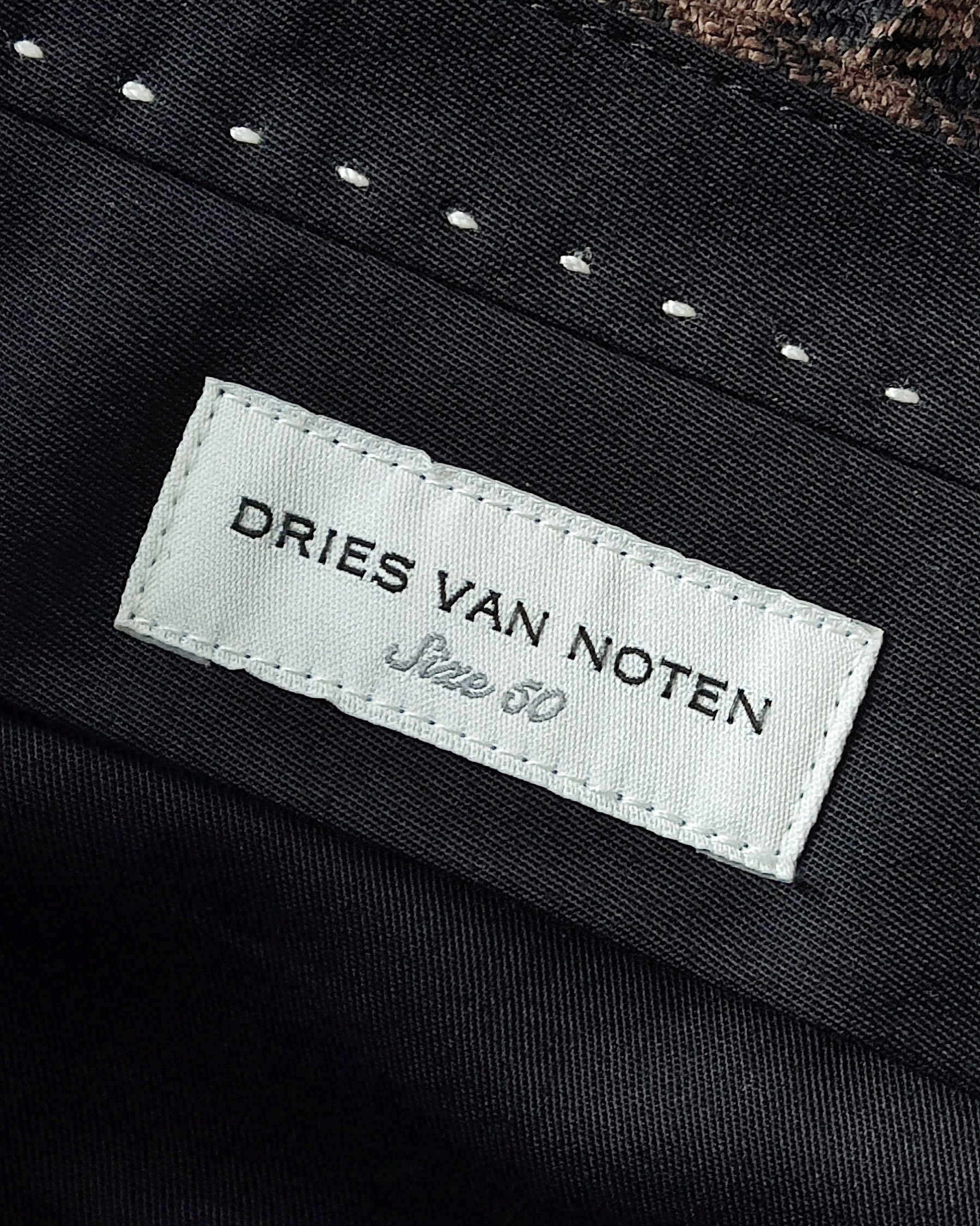 DRIES VAN NOTEN checked wool trousers / pants