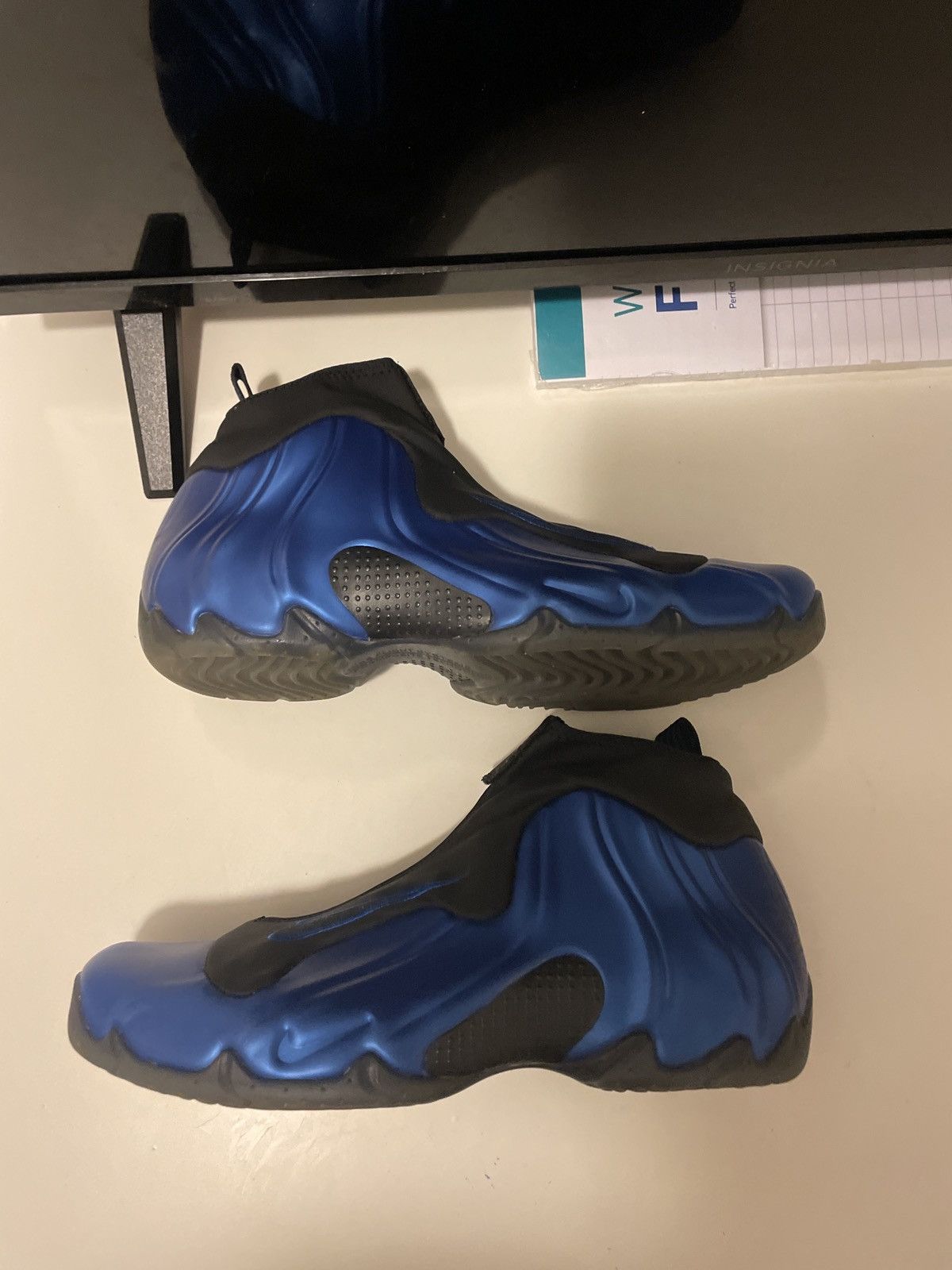 image of Nike Air Flightposite One Dark Neon Royal Shoes in Blue, Men's (Size 9)
